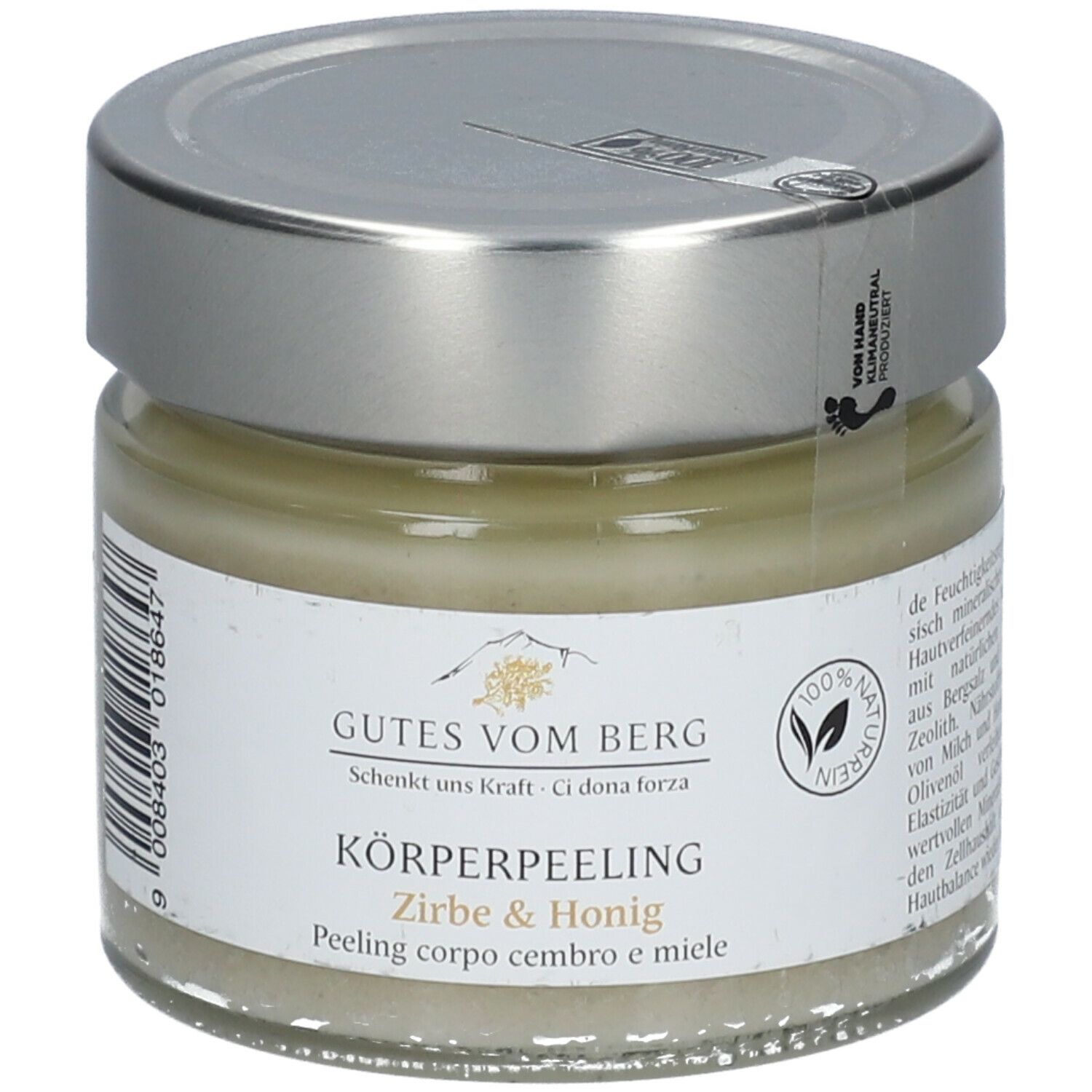 GUTES VOM BERG Körperpeeling Zirbe & Honig