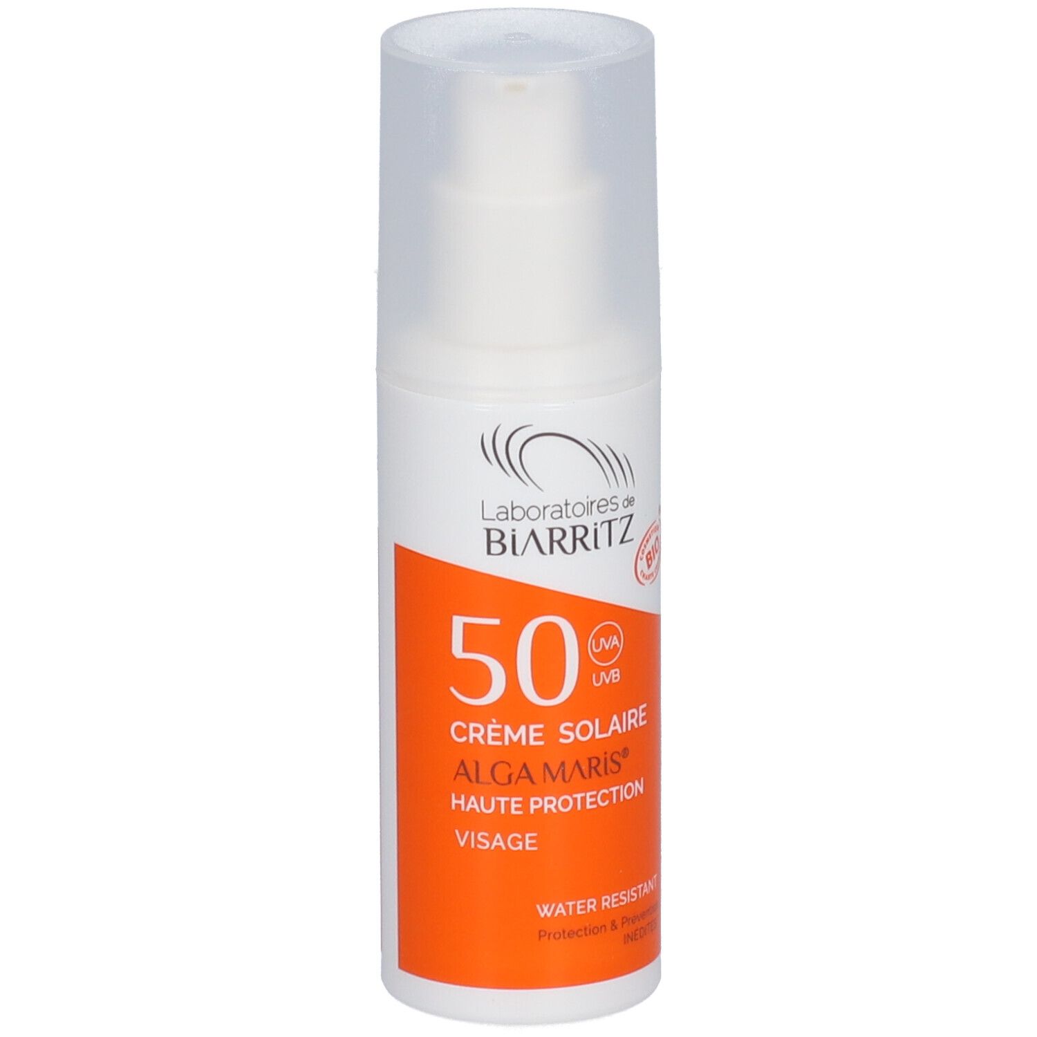 Laboratoires de BIARRITZ ALGAMARIS Bio-Sonnencreme für das Gesicht SPF 50