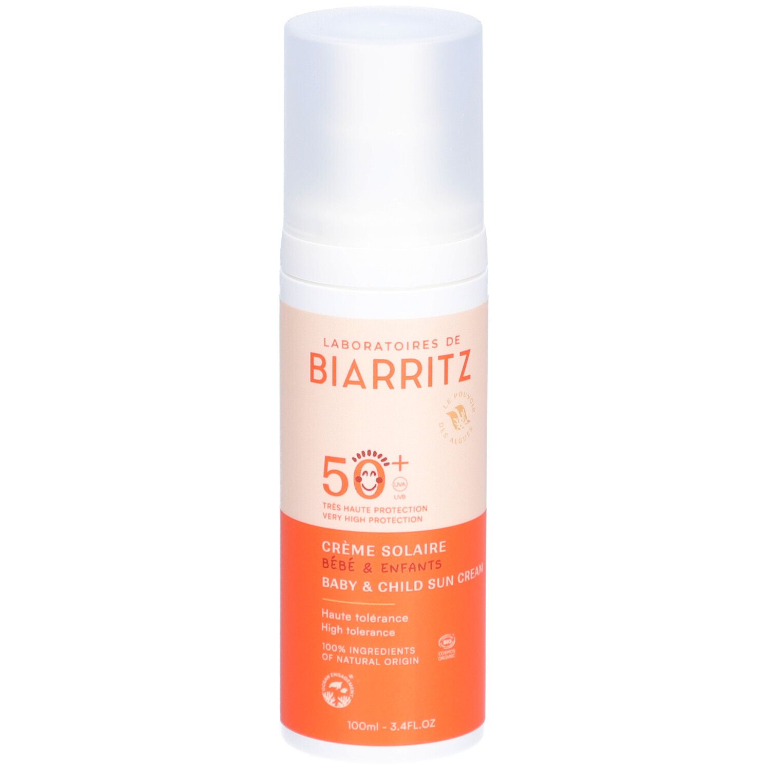 Laboratoires de BIARRITZ ALGAMARIS Bio-Sonnencreme für Kinder SPF 50+