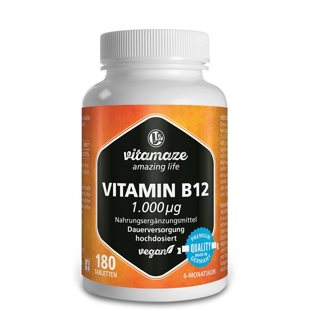 VITAMIN B12 1.000 µg hochdosiert vegan