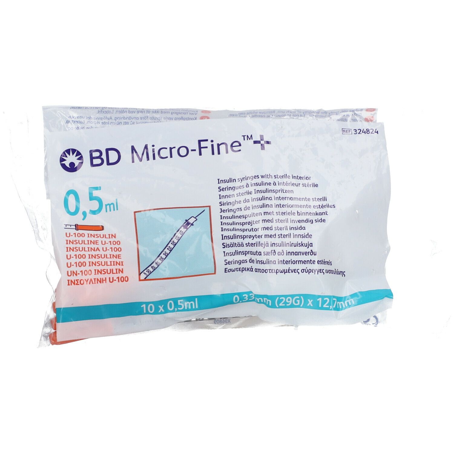 Image of BD Micro-Fine™ 29 G 033 x 127 mm 05 ml + U-100 Insulin Innen sterile Insulinspritze