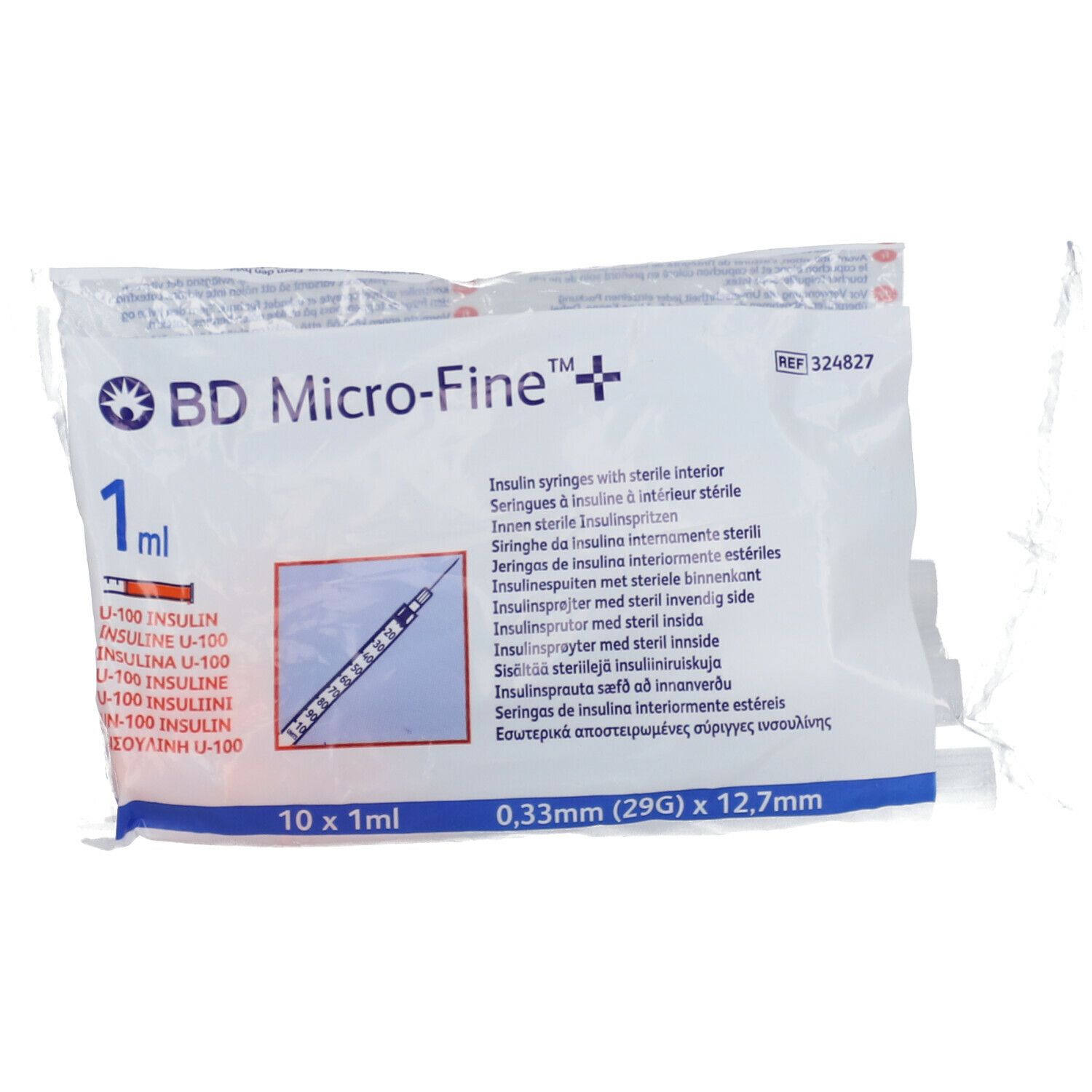 Image of BD Micro-Fine™ 29 G 0,3 x 12,7 mm 1 ml + U-100 sterile Insulinspritze