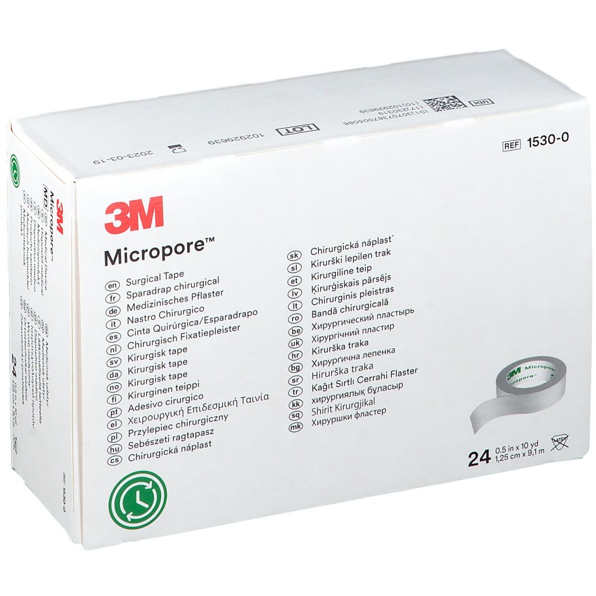 Image of 3M™ Medipore™ weiche chirurgische Pflaster 1,25 cm x 9,1 m