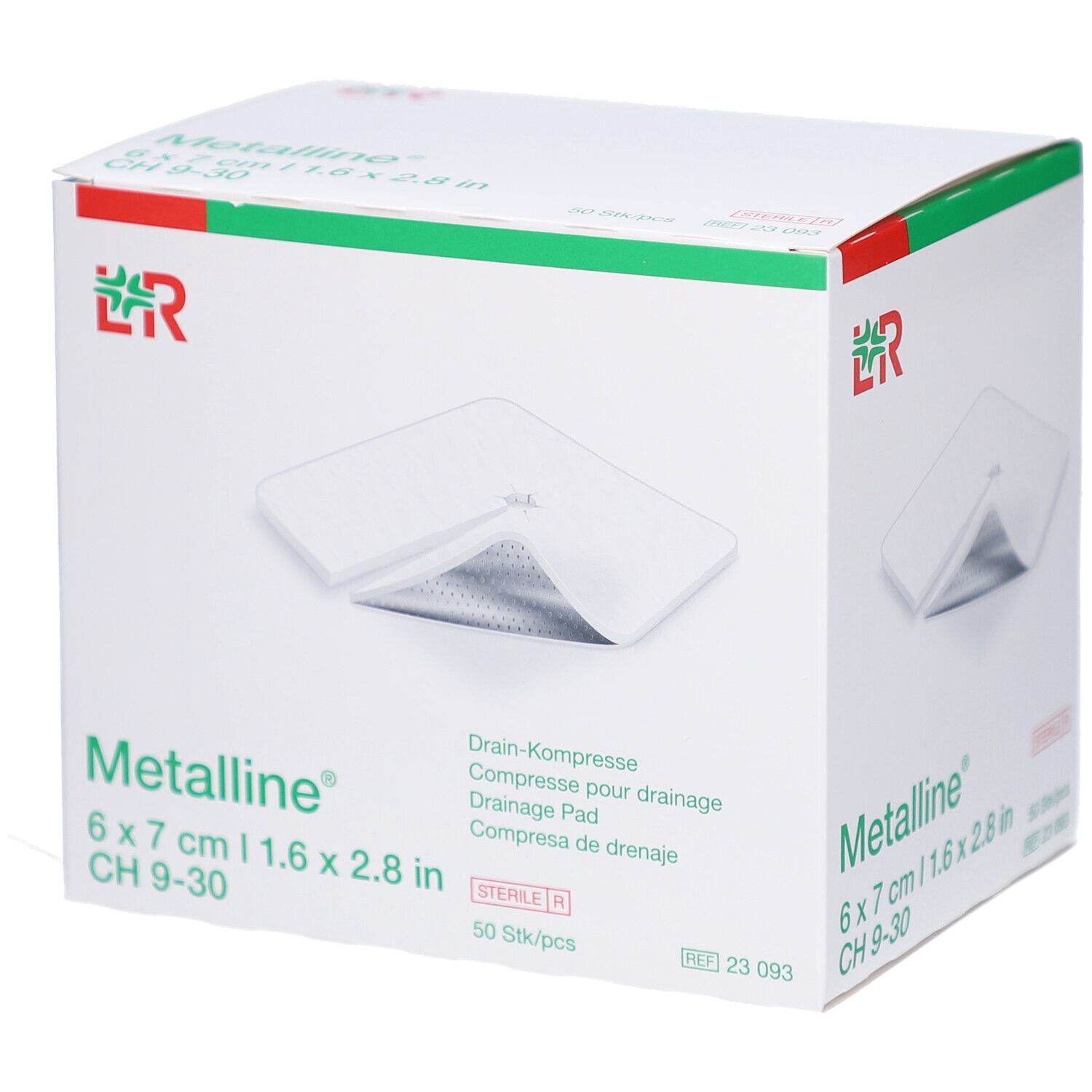 Metalline Compresse Drainage Stérile 6 x 7cm 23093