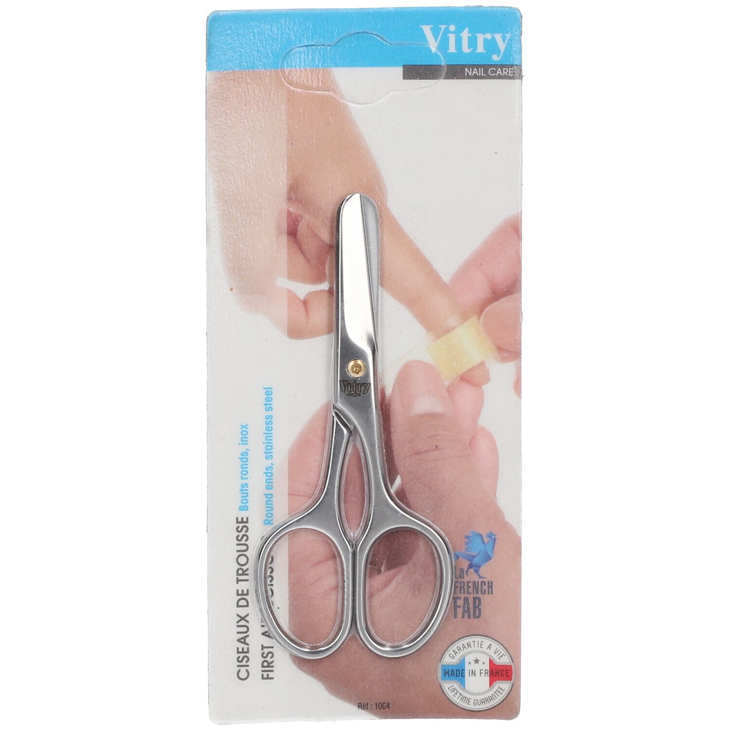 Vitry Federmäppchenschere mit runden Spitzen Edelstahl 1004