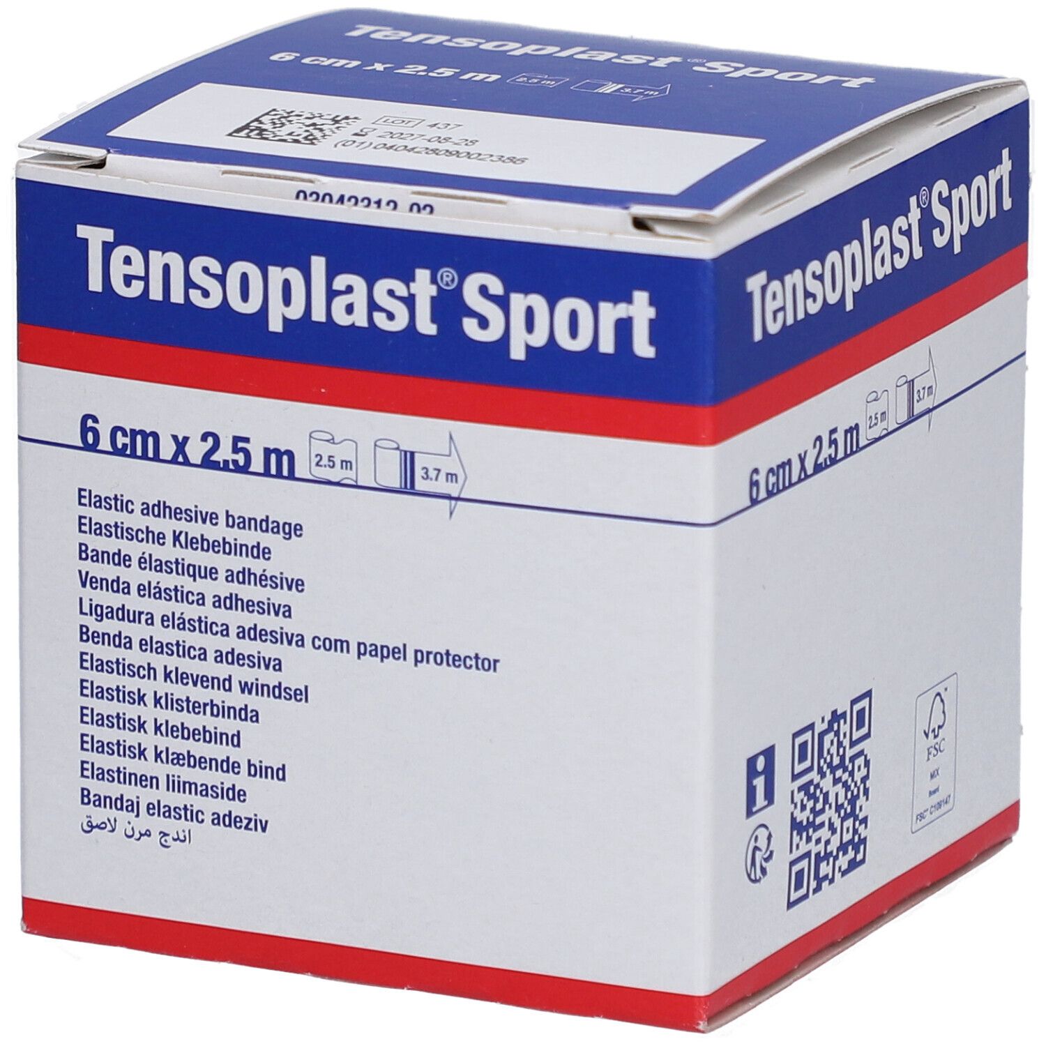 Tensoplast® Sport Elastische Klebebinde 6 cm x 2,5 m