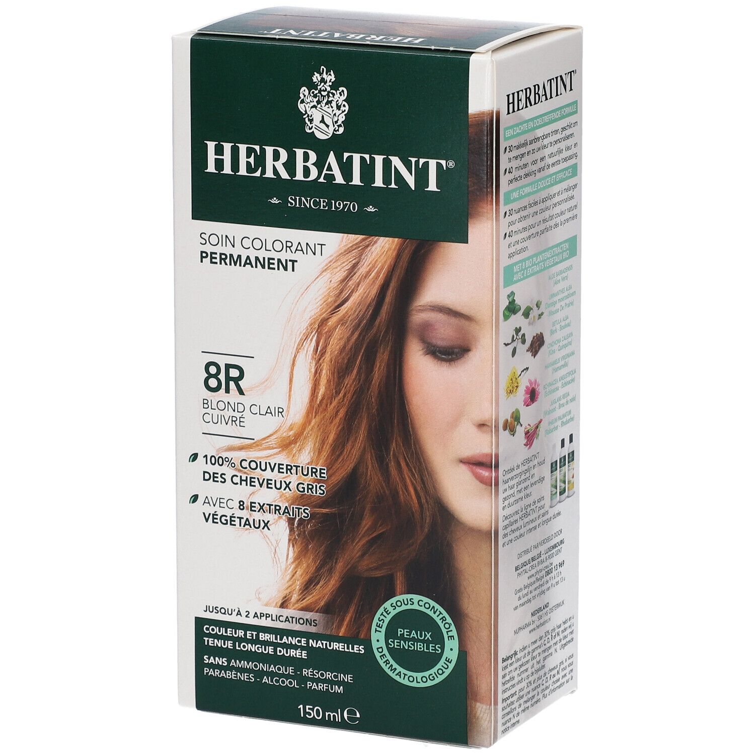HERBATINT® 8R Platinium hell Kupferblond permanent Haar Coloration