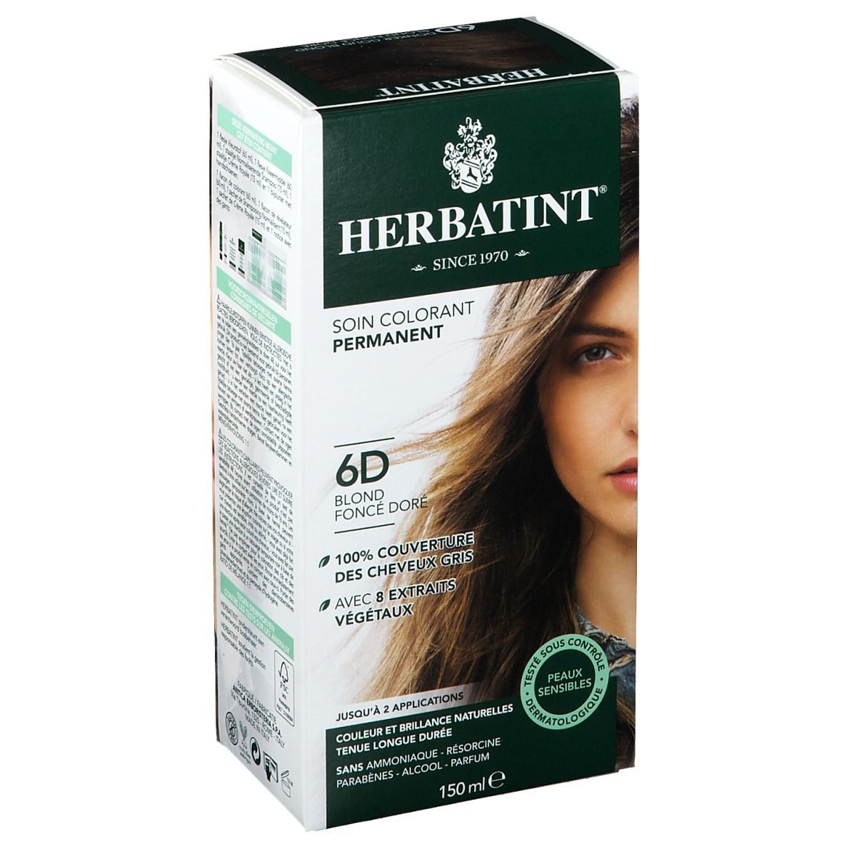 Image of HERBATINT® 6D dunkel golden Blond permanent Haar Coloration