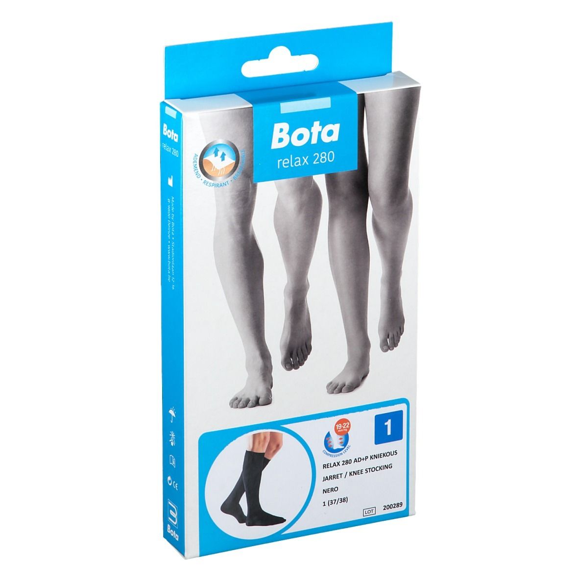 Bota Relax 280 AD +P Nero Größe 1 (37 / 38)