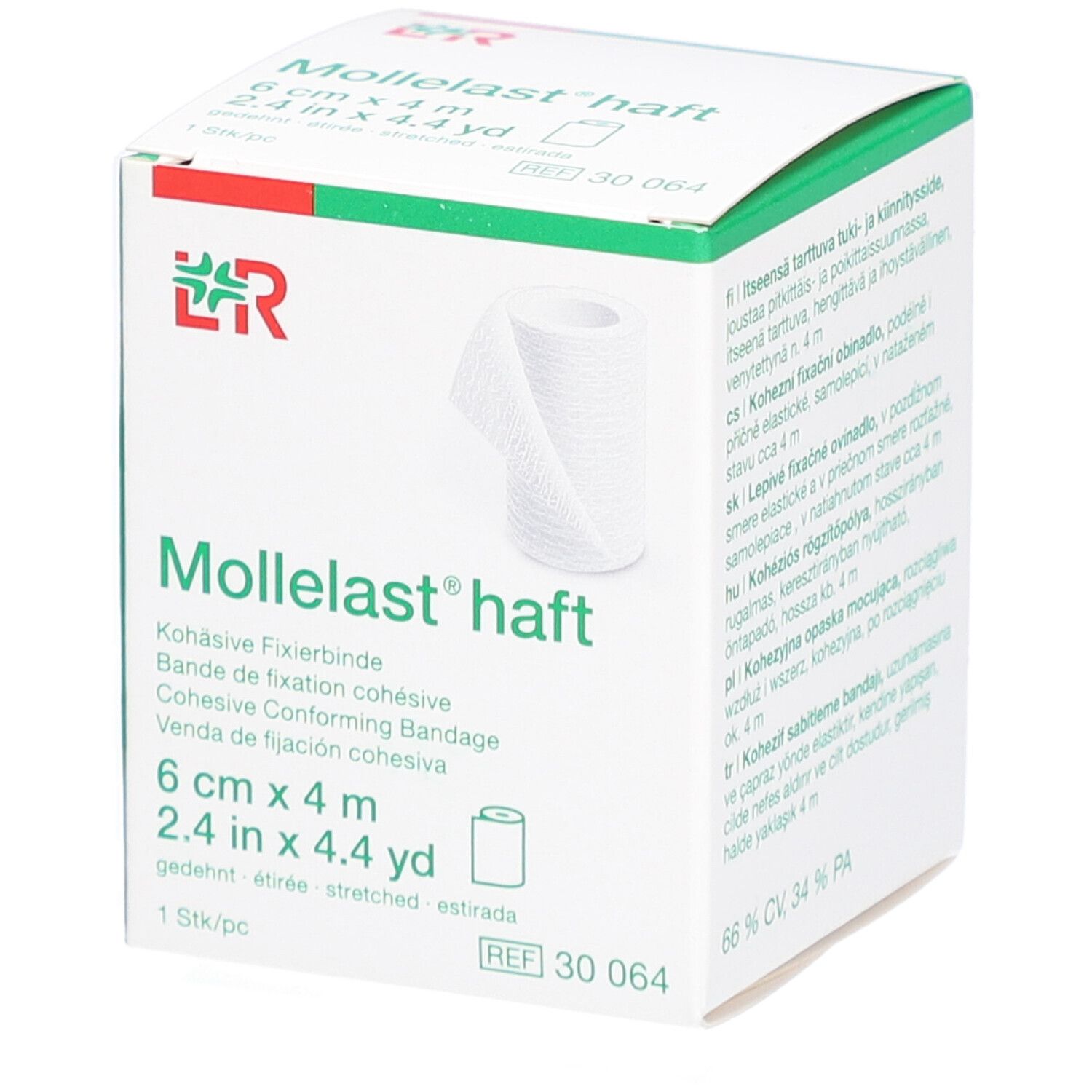 Mollelast® haft Kohäsive Fixierbind 6 cm x 4 m