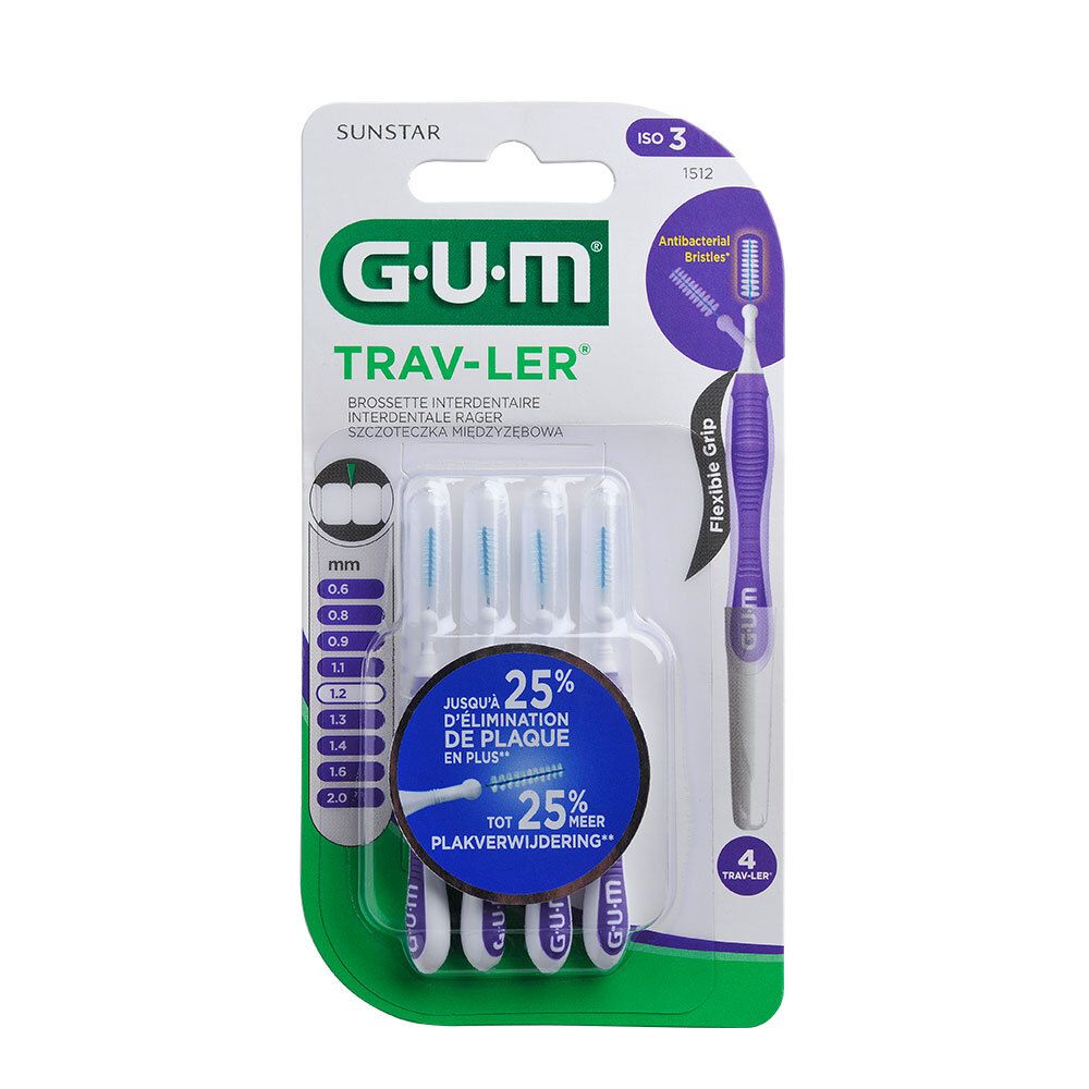 GUM® Trav-Ler Brossette interdentaire 1.2 mm
