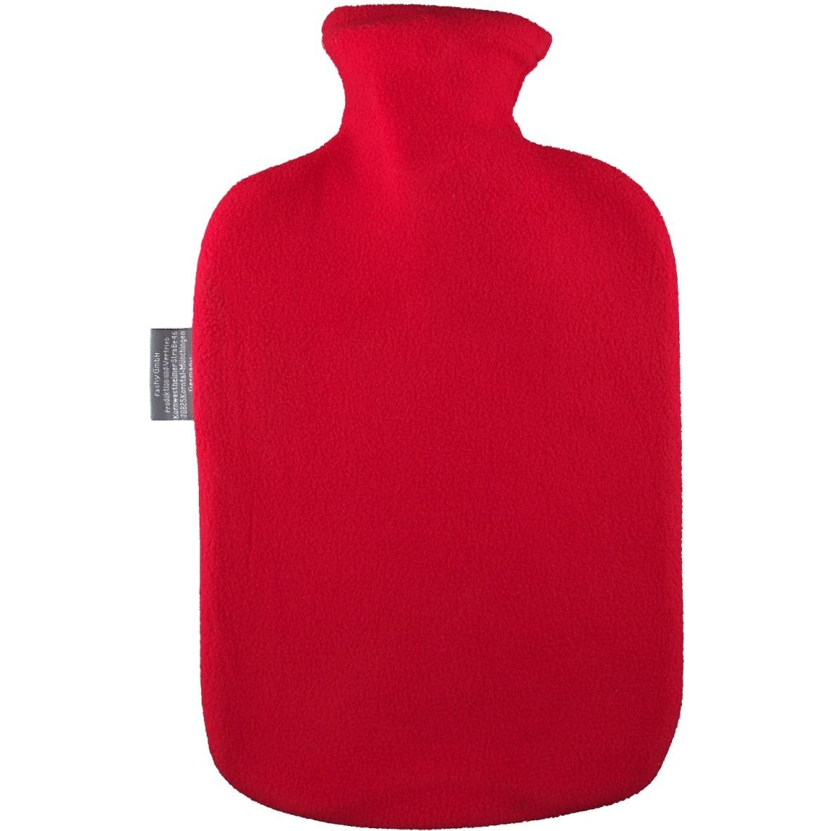 Image of Fashy Wärmflasche mit Vliesbezug Kirschrot 2 Liter