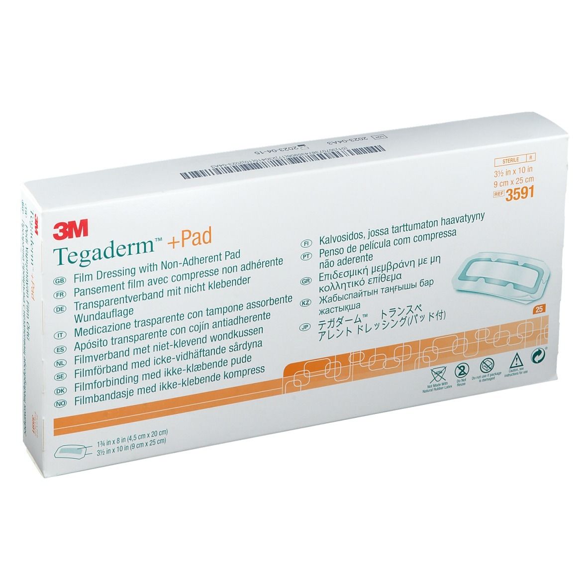 Image of 3M™ Tegaderm™ + Pad Transparentverband mit nicht klebender Wundauflage 9 x 25 cm