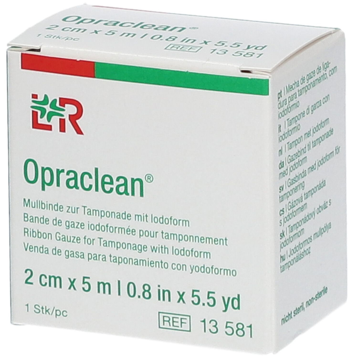 Opraclean® Mullbinde zur Tamponade 2 cm x 5 m