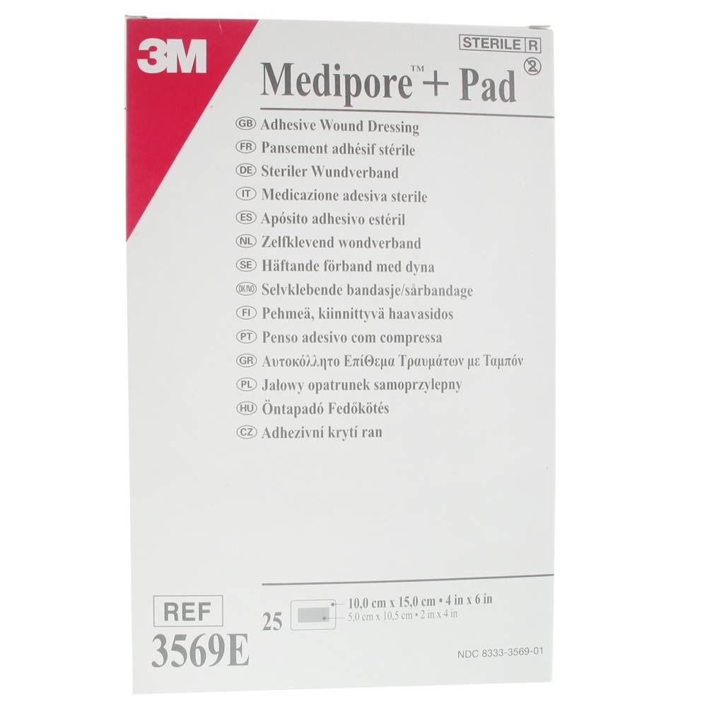 Image of 3M™ Medipore™ + Pad Steriler Wundverband mit Wundauflage 10 x 15 cm