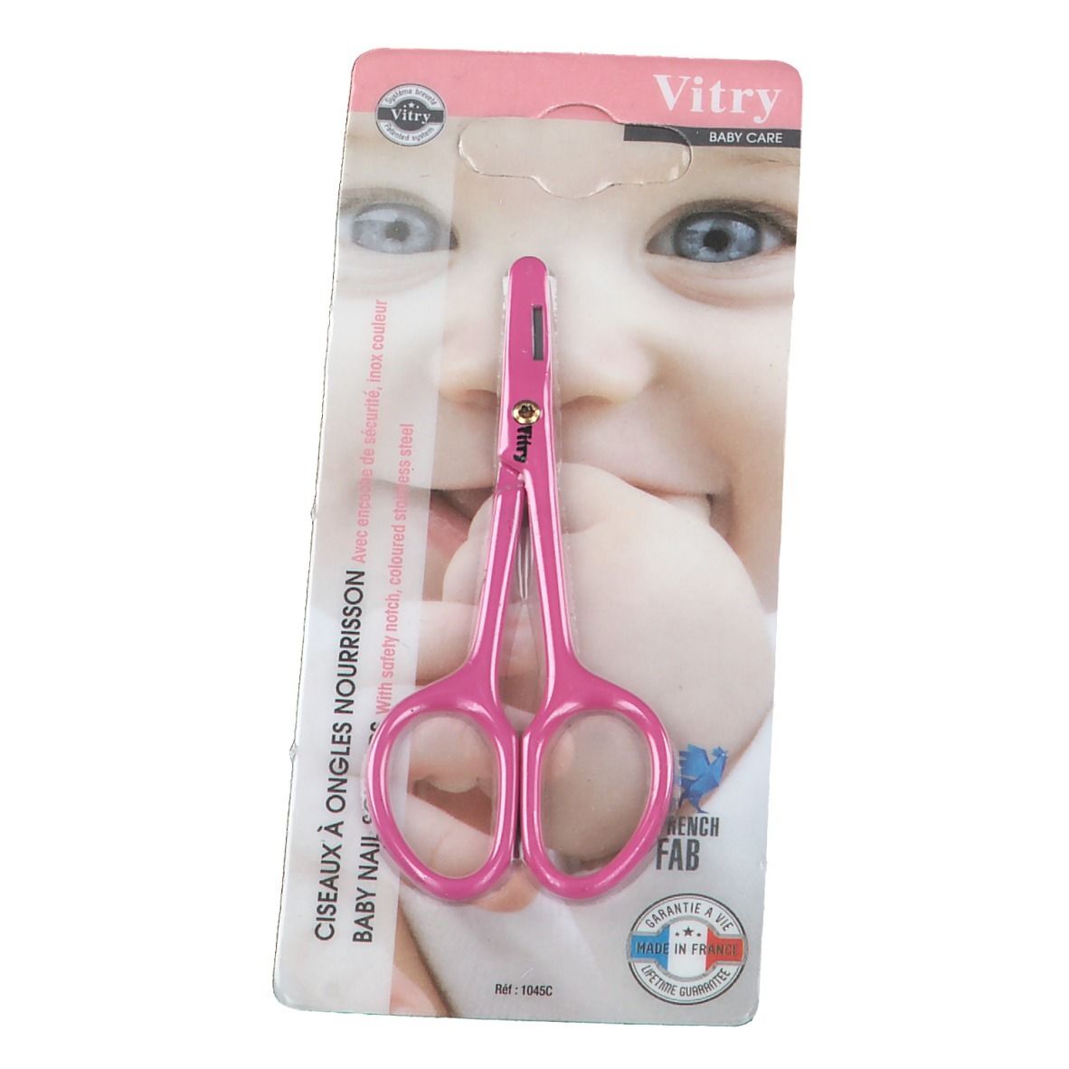 Vitry Sicherheitsnagelschere für Säuglinge Inox Pastell 1045