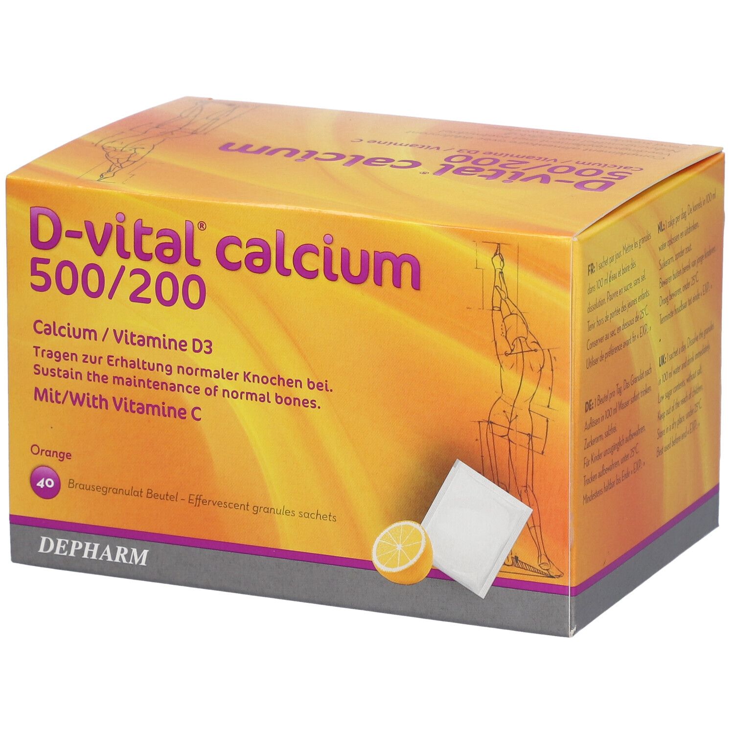 Image of D-Vital Calcium 500/200 Orange