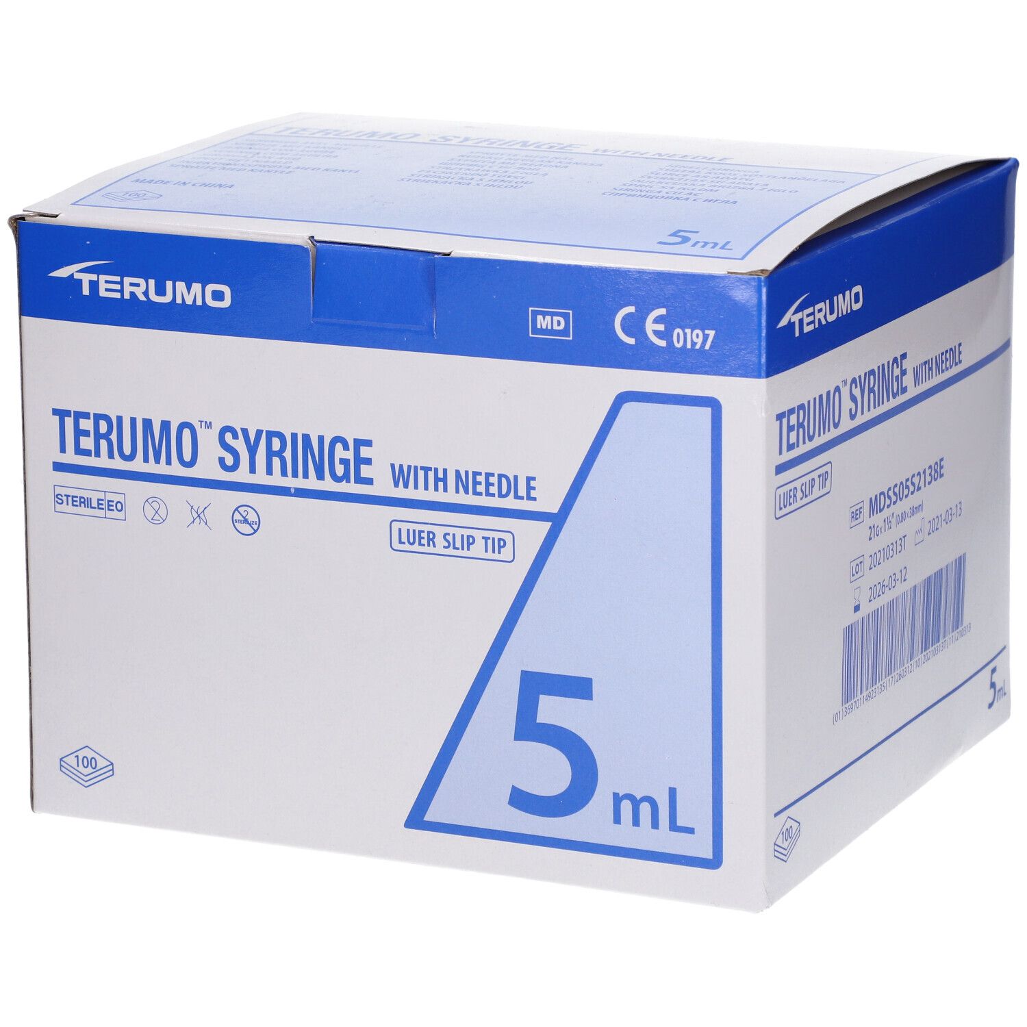 TERUMO® Einwegspritze 5 ml mit Nadel 21 G 1 1/2