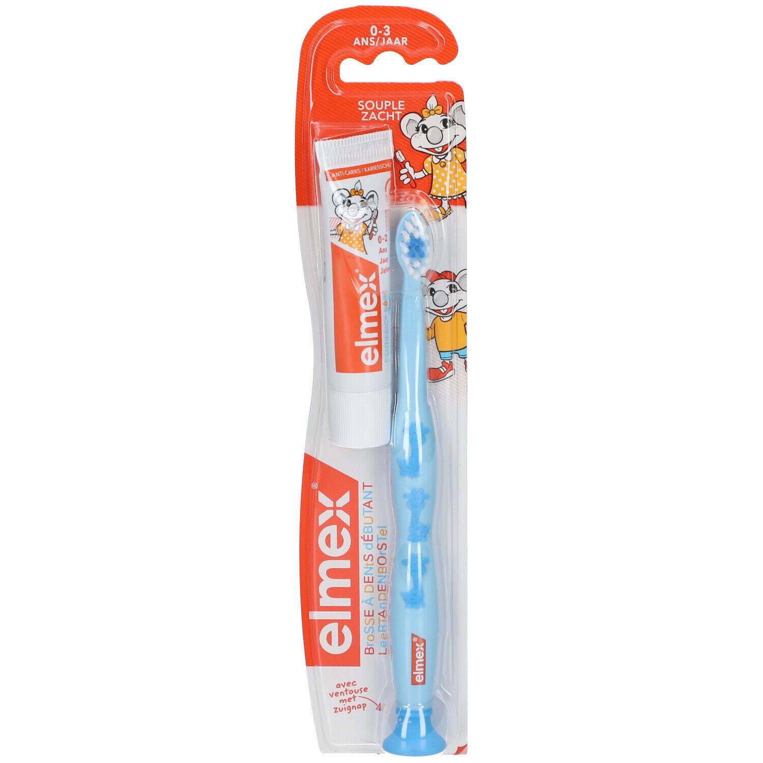 Image of elmex® Lernzahlbürste für Kinder 0-3 Jahren + 12 ml Junior Zahnpasta