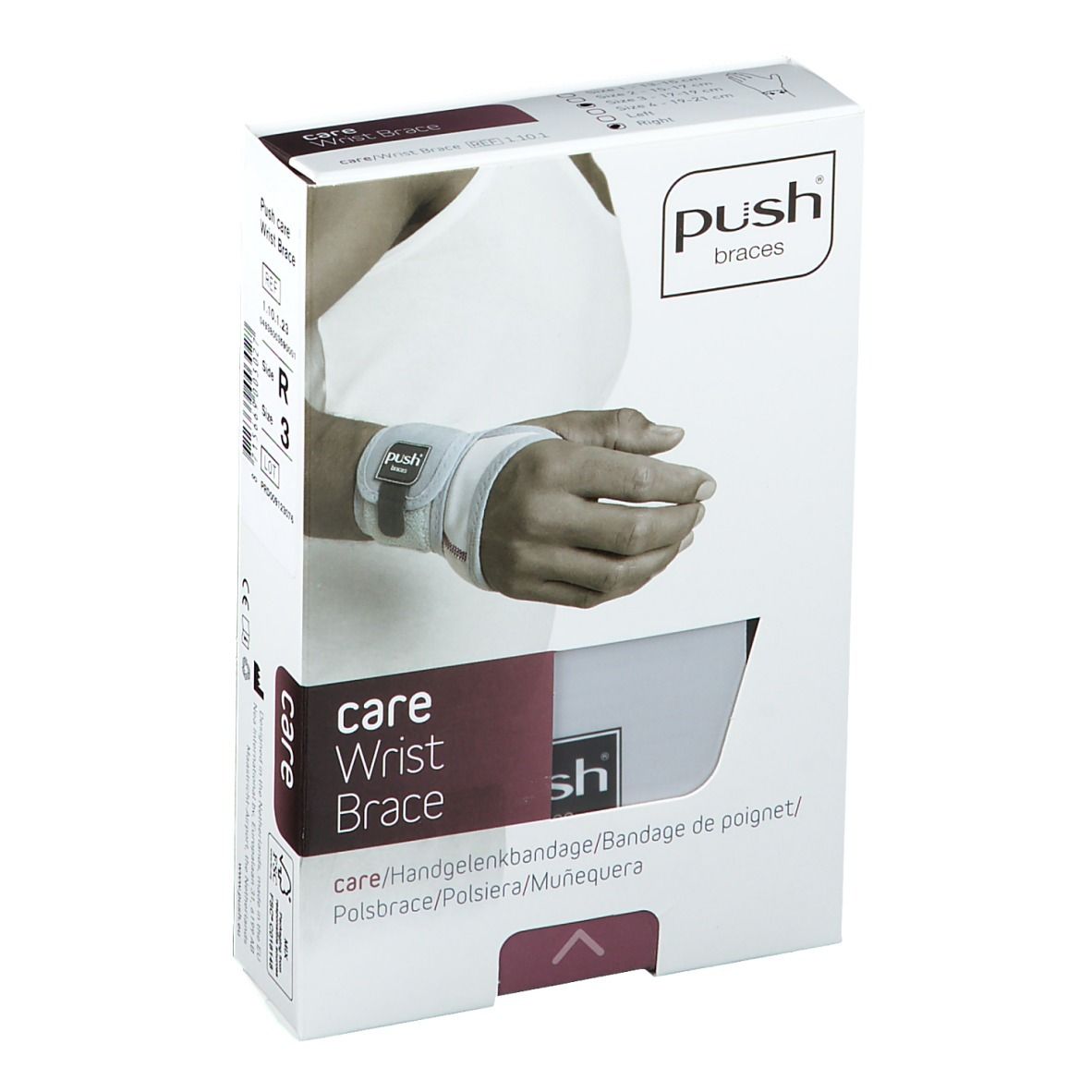 Push Care Handgelenkbandage Rechts 17-19 cm Größe 3