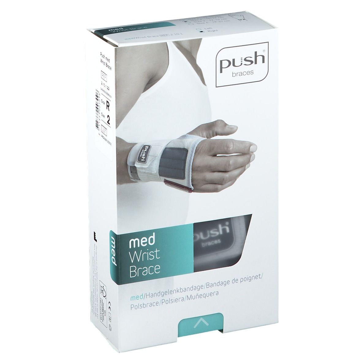 Push Med Handgelenkbandage Rechts 15-17 cm Größe 2