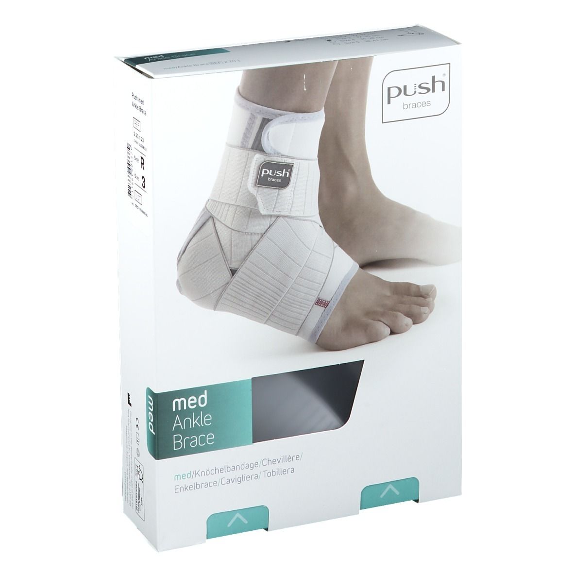 Push Med Knöchelbandage Rechts 32-35 cm Größe 3