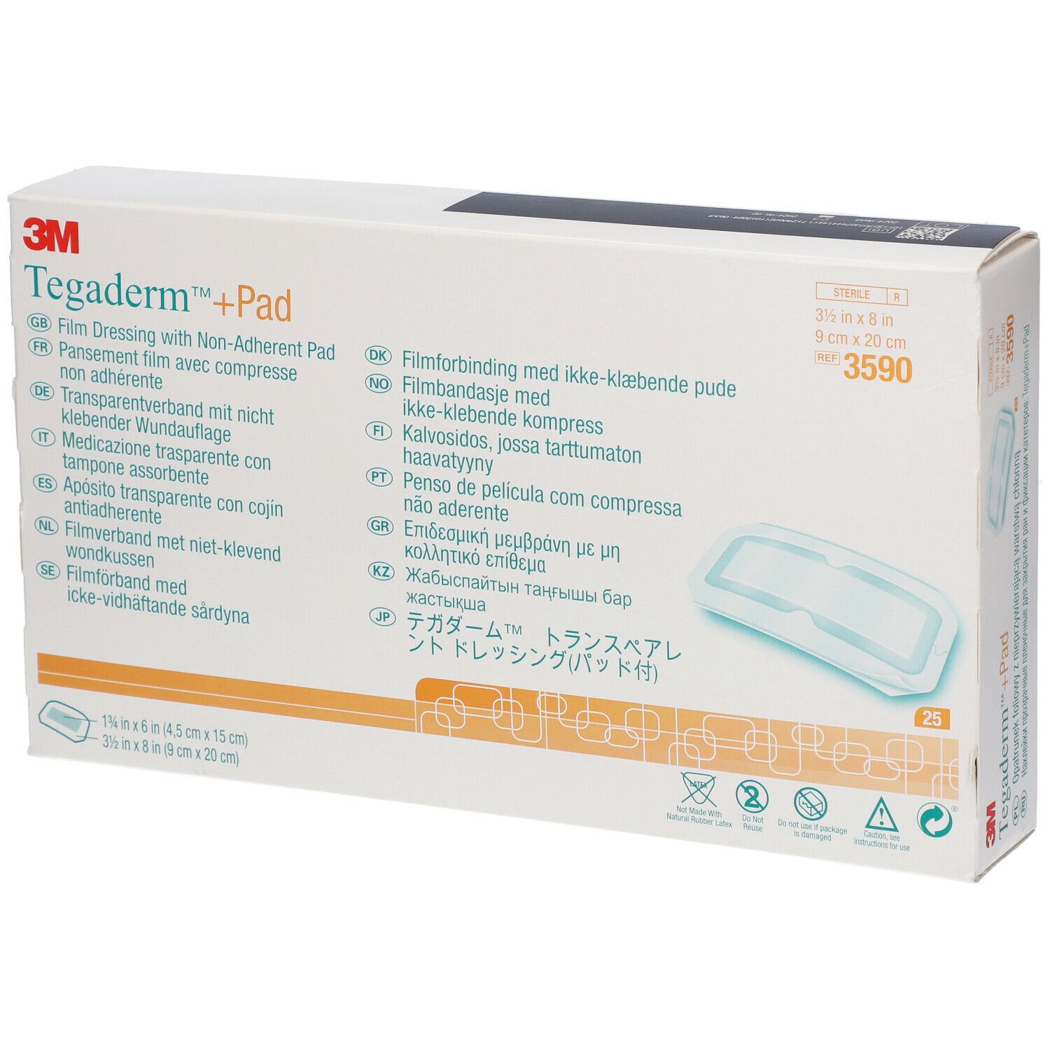 Image of 3M™ Tegaderm™ + Pad Transparentverband mit nicht klebender Wundauflage 9 x 20 cm