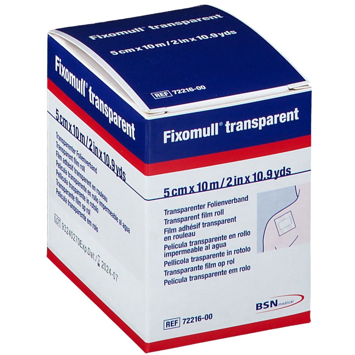 Fixomull® Transparant 5 cm x 10 m