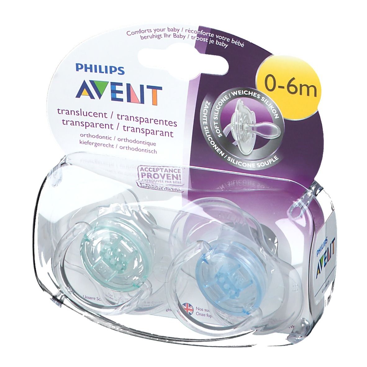 Philips® AVENT Schnuller durchsichtig 0-6 Monate BPA-frei - shop