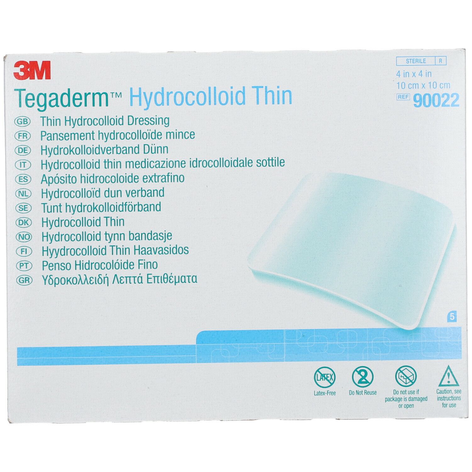 Image of 3M™ Tegaderm™ Hydrokolloidverband Thin 10 x 10 cm