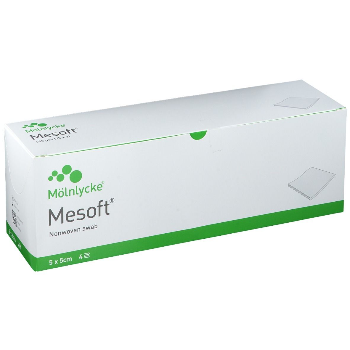 Image of Mesoft® Vliesstoffkompressen steril 4-lagig steril 5 x 5 cm