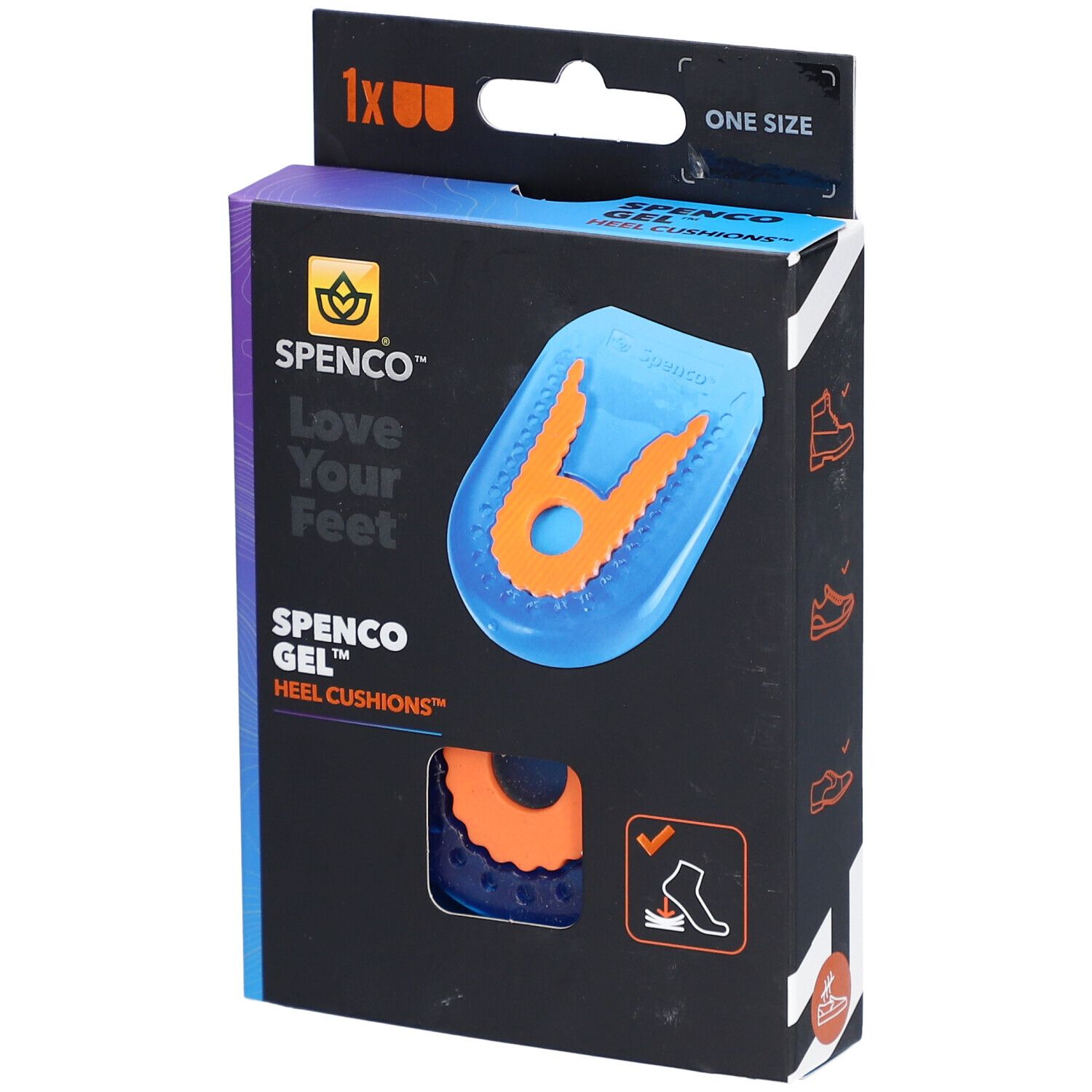 Spenco Ironman Gel-Fersenkissen 1 Größe