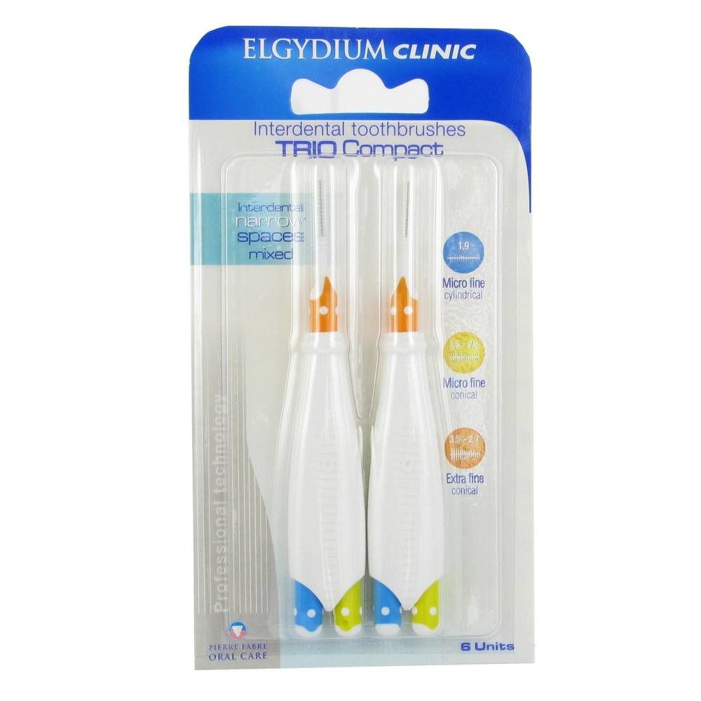 Elgydium Clinic Trio Compact 2 mélange de brosses interdentaires