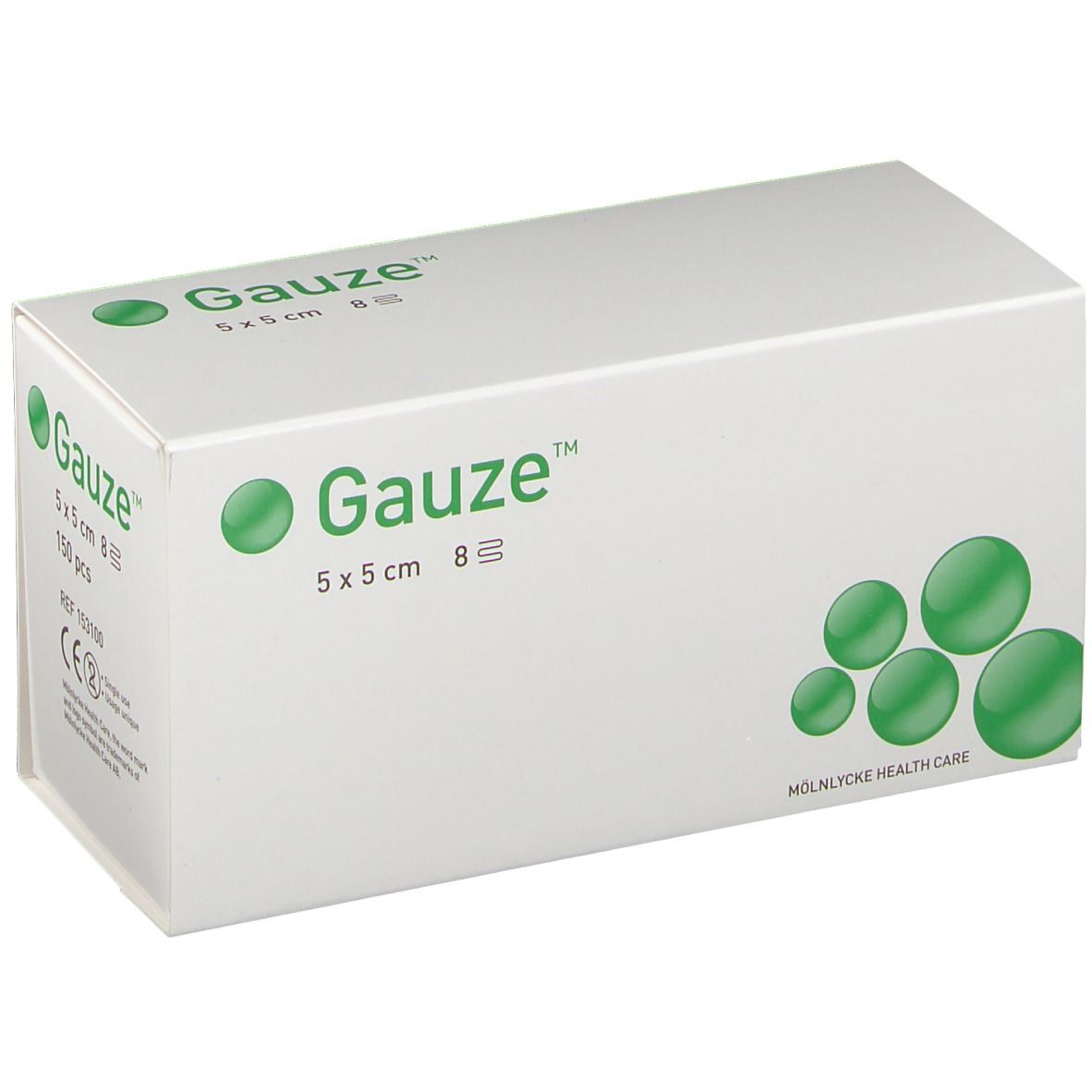 Molnlycke Gauze™ Sterile Mulltupfer 8 Schichten 5 x 5 cm