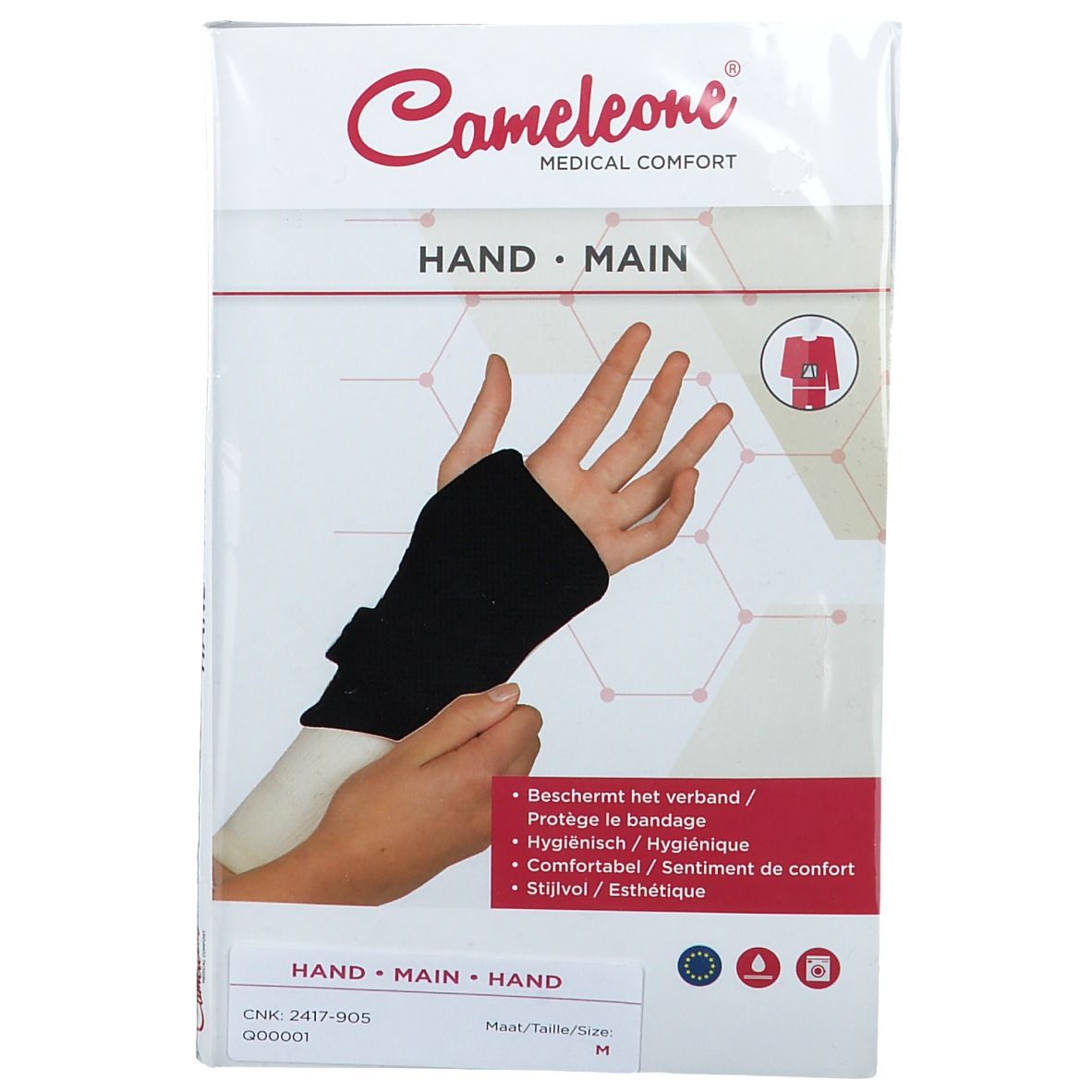 Cameleone® Main ouverte sans pouce Noir M
