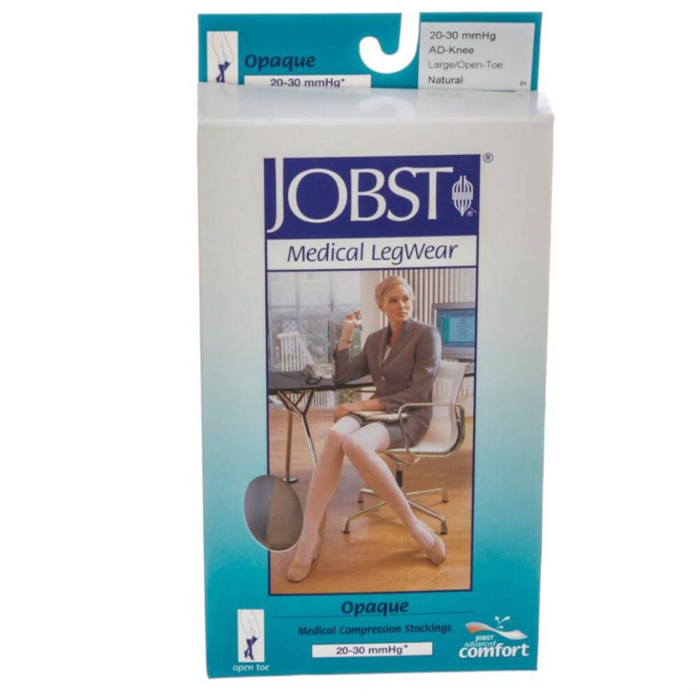 JOBST® Opaque Cl 2 Bas genou pied ouvert L Natural