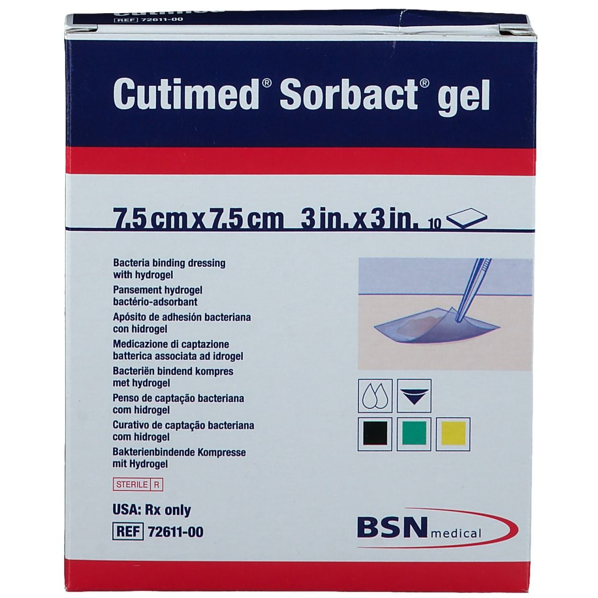 Image of Cutimed® Sorbact® Gel 7,5 x 7,5 cm