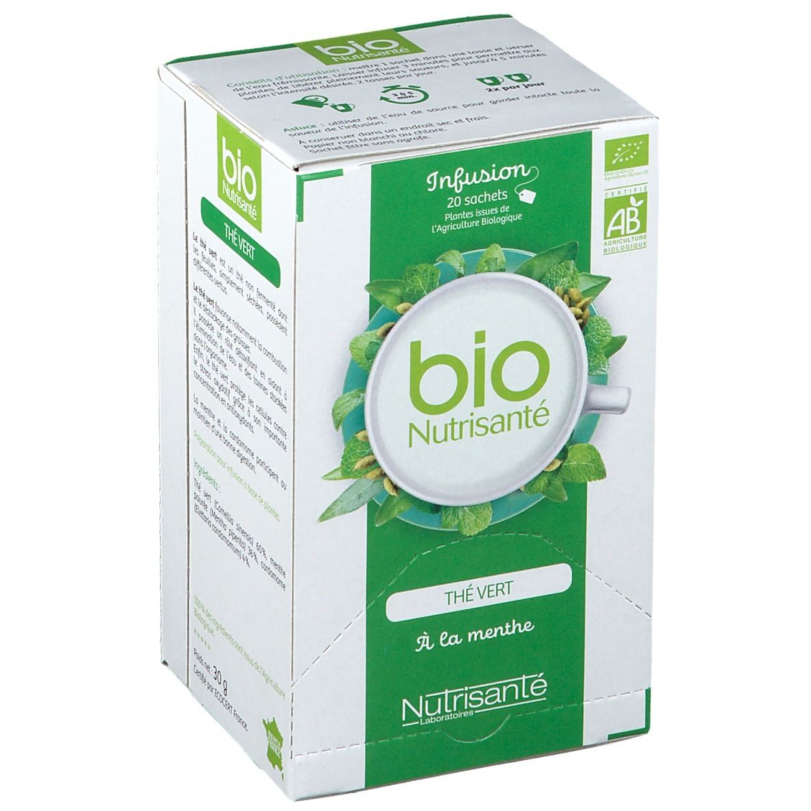 Nutrisanté Bio Grüner Tee mit Minze