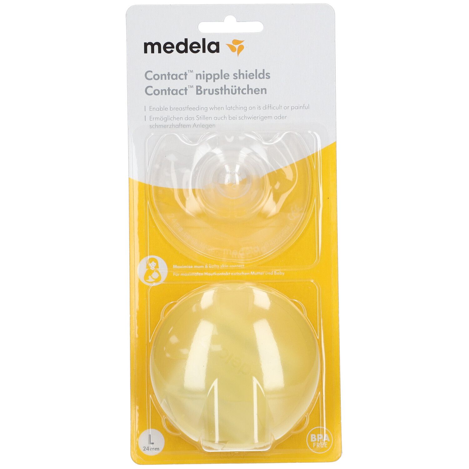 medela contact™ Brusthütchen L 24 mm mit Aufbewahrungsbox