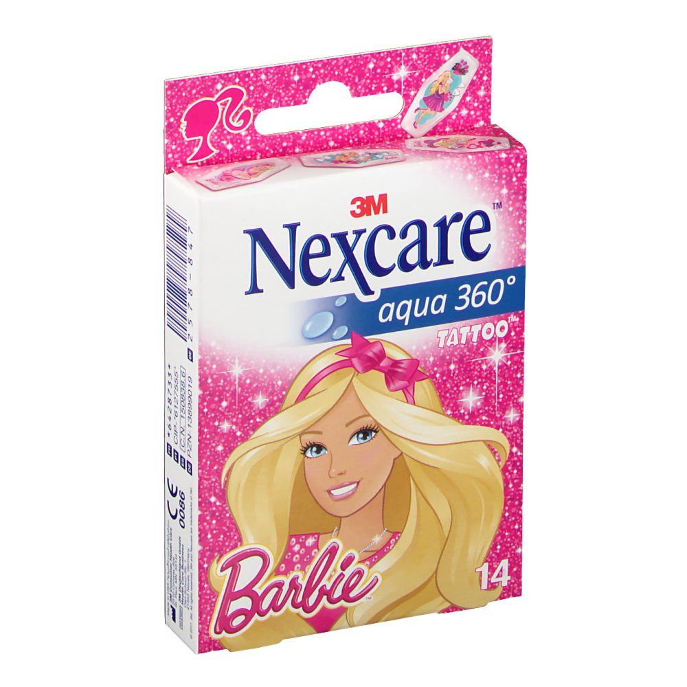 Nexcare 3M Pflasters Aqua 360 Tattoo Barbie shopapotheke.ch