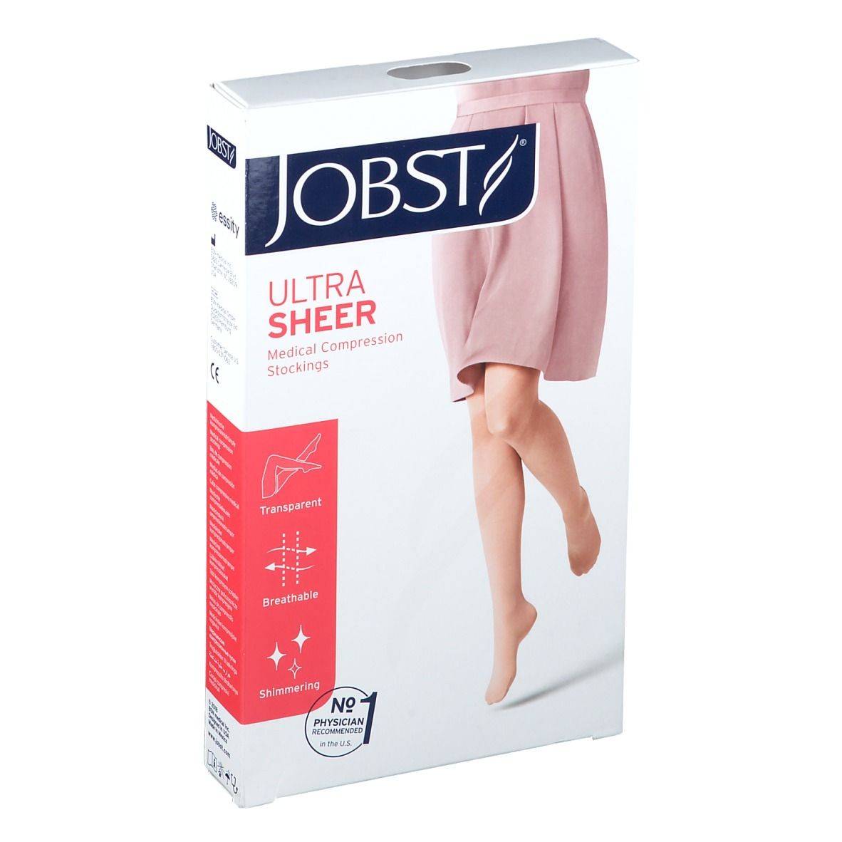 JOBST® UltraSheer Cl 2 Bas genou pied fermé S Noir