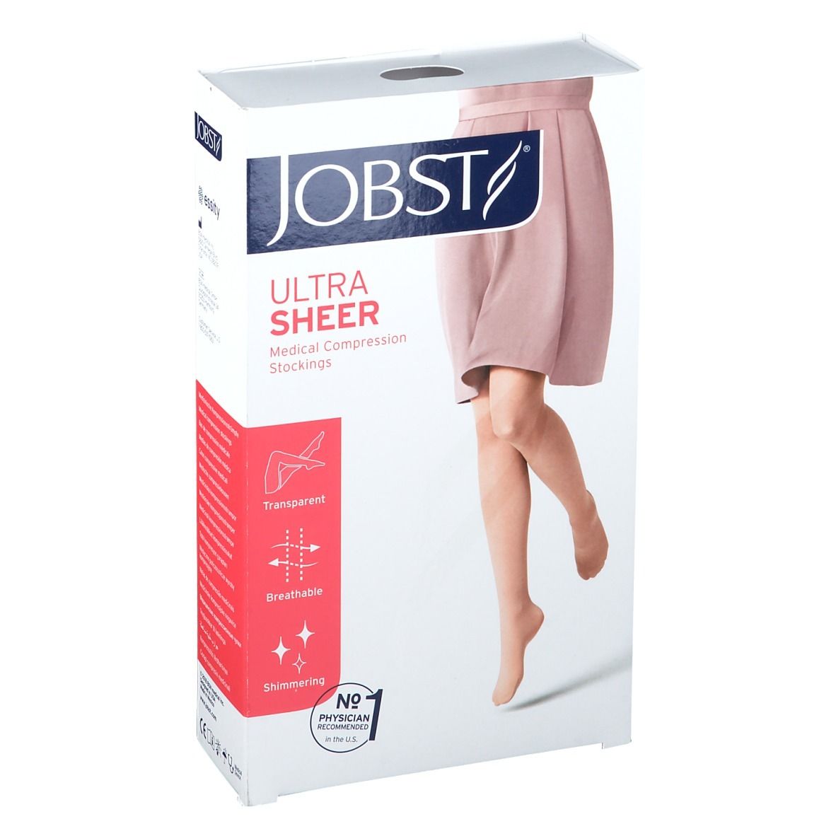 JOBST® UltraSheer Comfort Cl 2 Panty Classic Geschlossener Fuß Black L