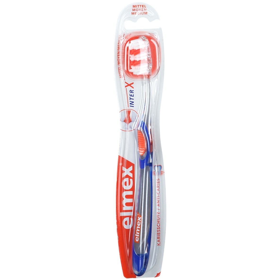 elmex® KARIESSCHUTZ INTER X Zahnbürste Kurzkopf mittel