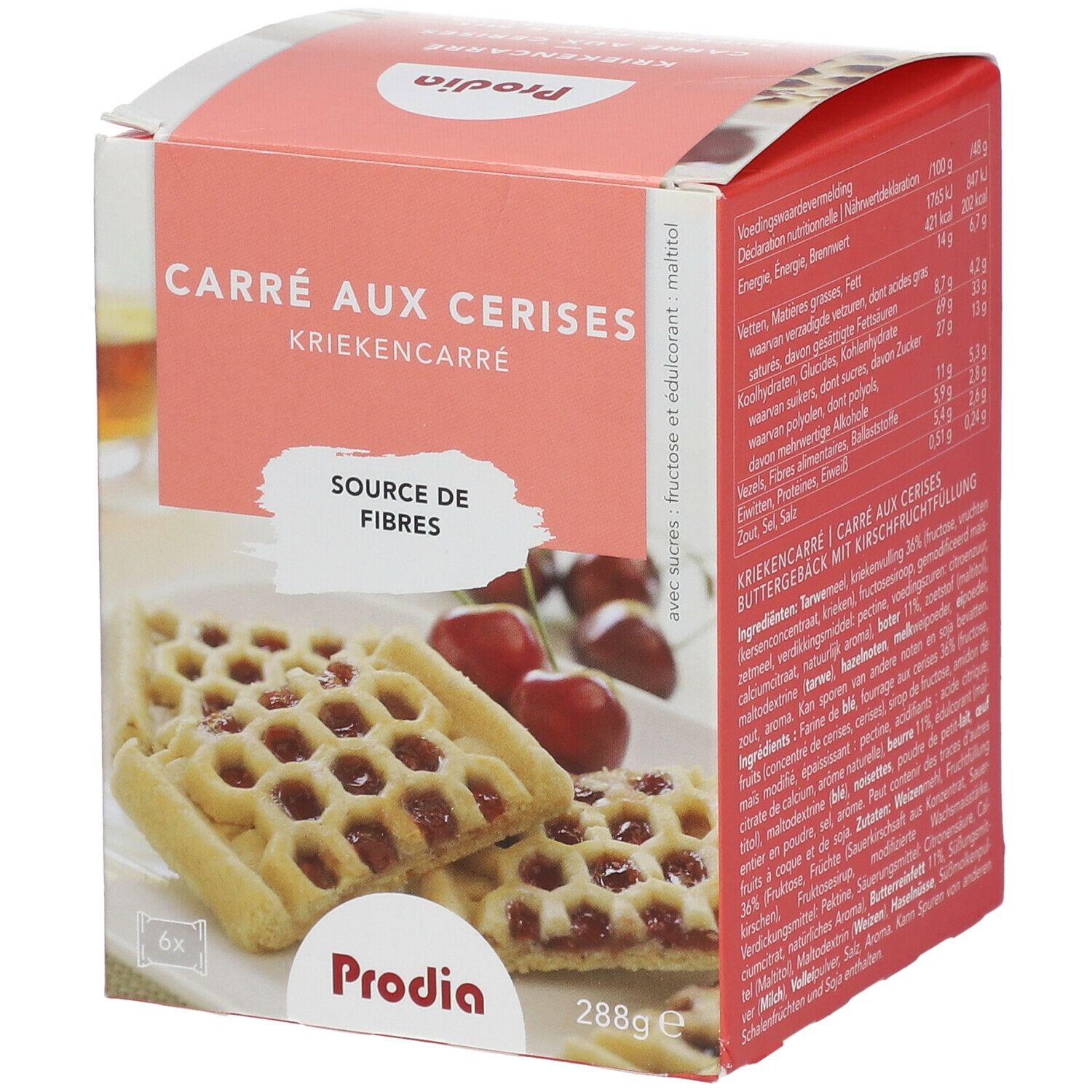 Prodia Gebäck mit Kirschkonfitüre