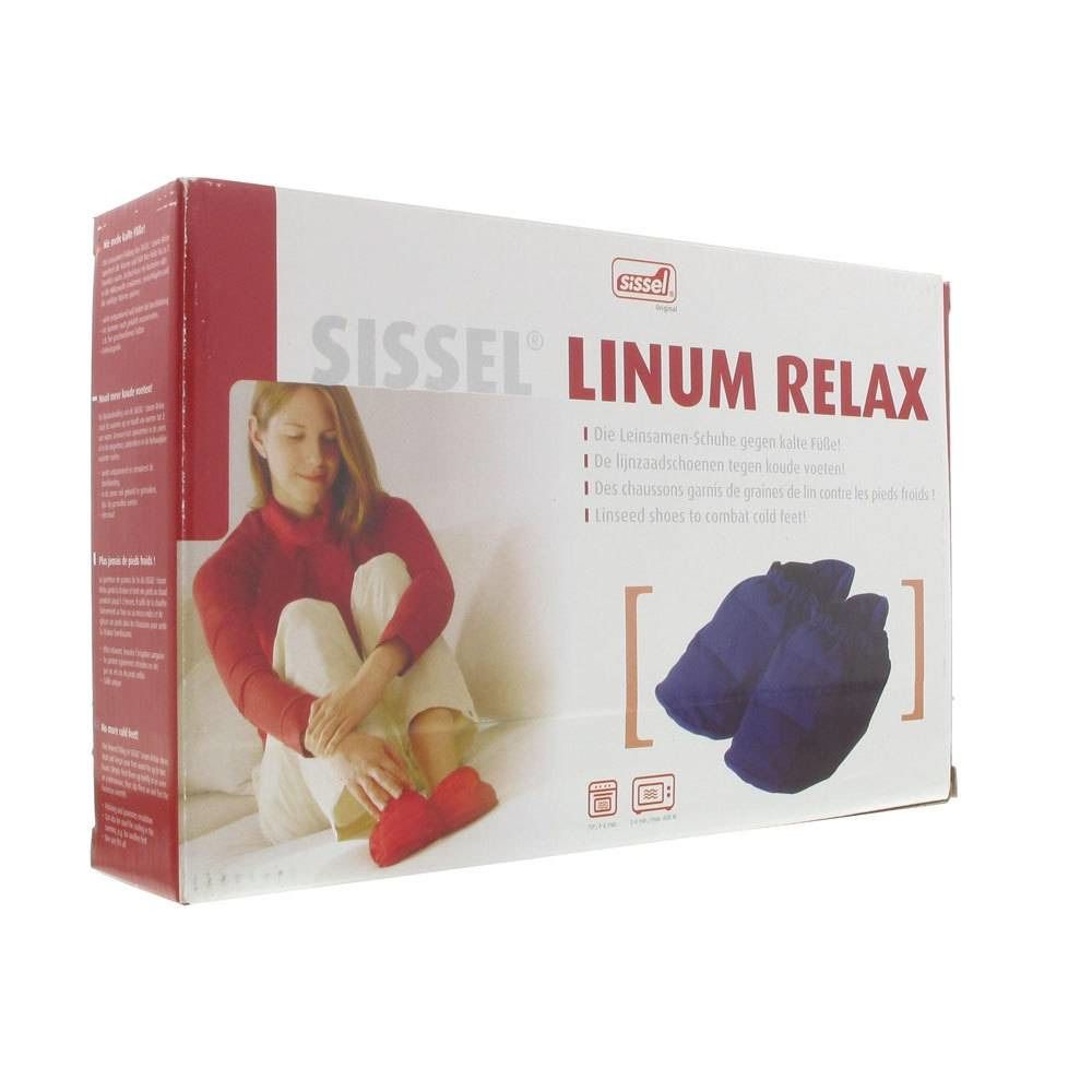 Sissel Linum Relax Pantoufles De Chaleur Graines De Lin Rouge