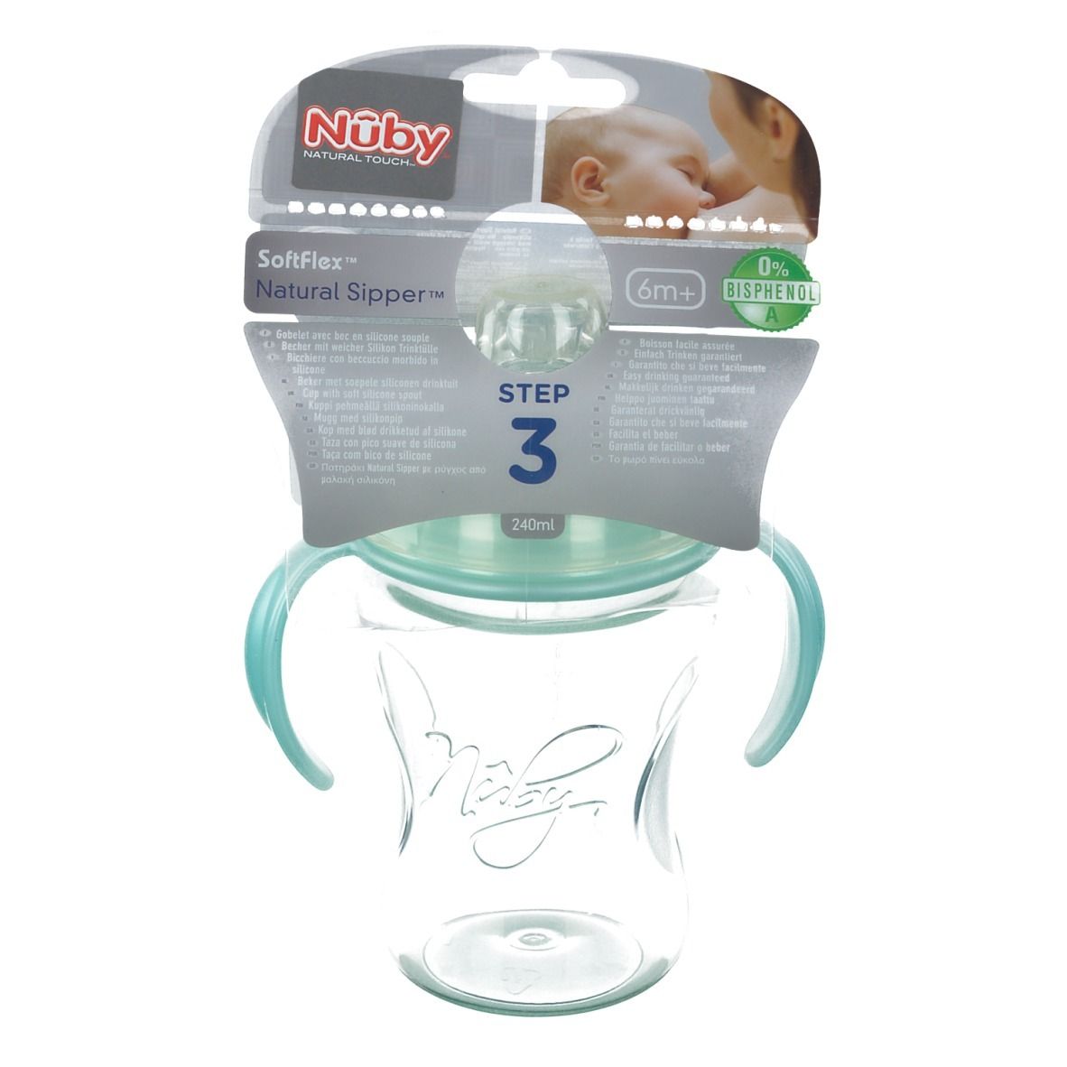 Nuby™ Natural Touch™ Gobelet Vert 240 ml - 6m+