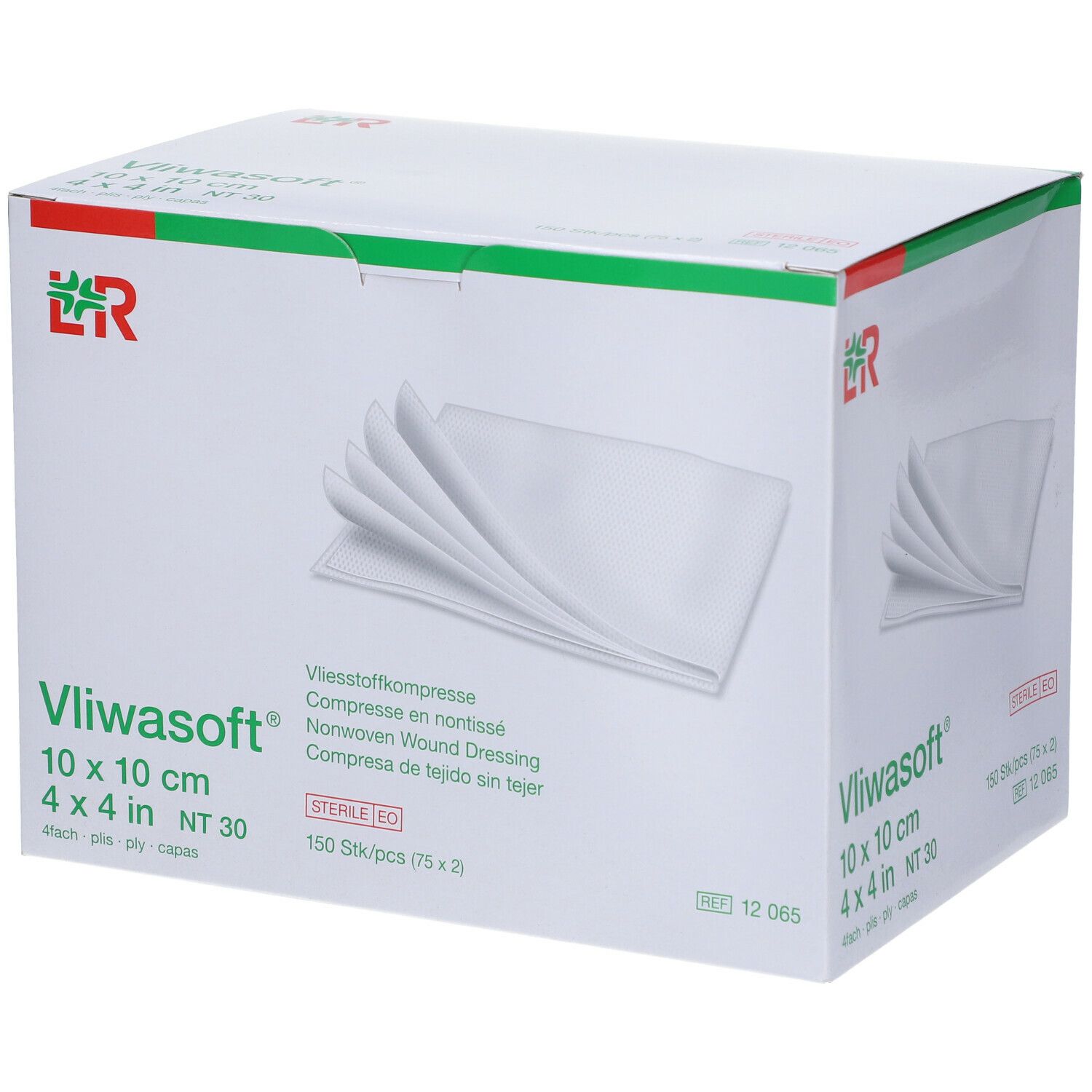 Vliwasoft® Compresse Non-tissé 10 x 10 cm