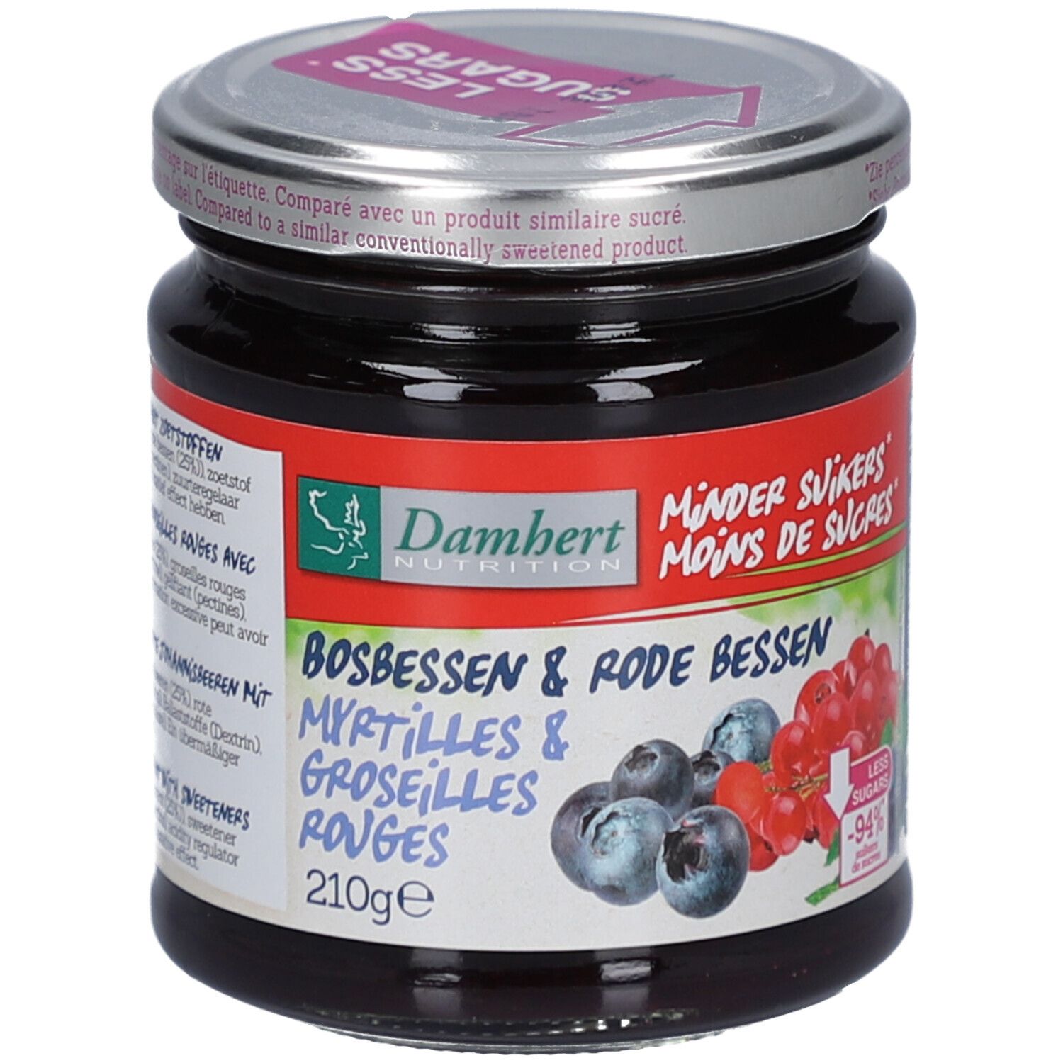 Damhert Tagatesse Confiture myrtilles/groseille rouges