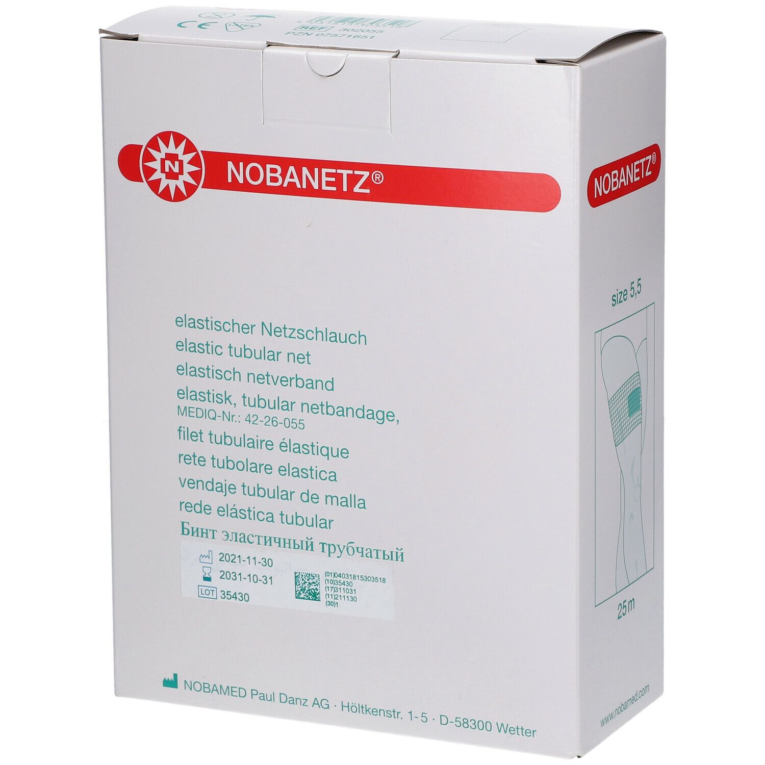 Nobanetz® Elastischer Netzschlauch für Oberschenkel Gr. 55