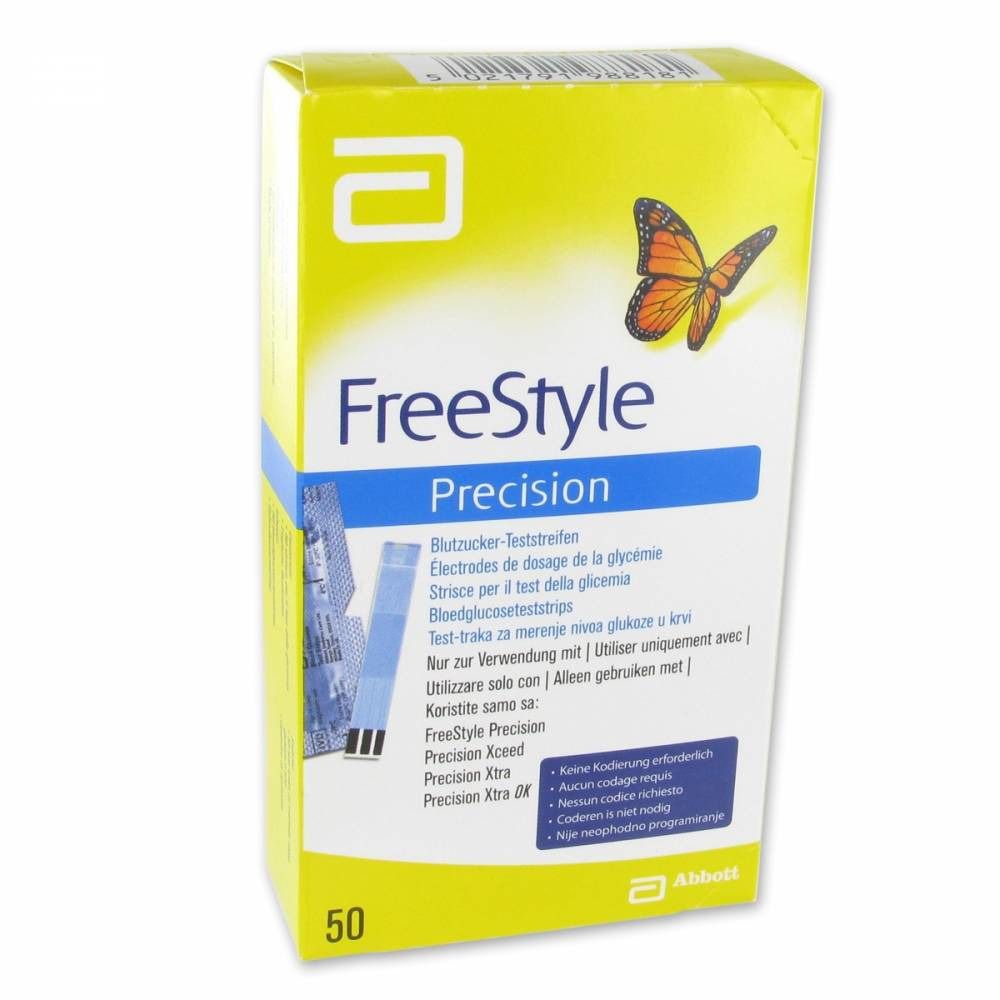 Image of FreeStyle Precision Blutzucker-Teststreifen ohne Codierung